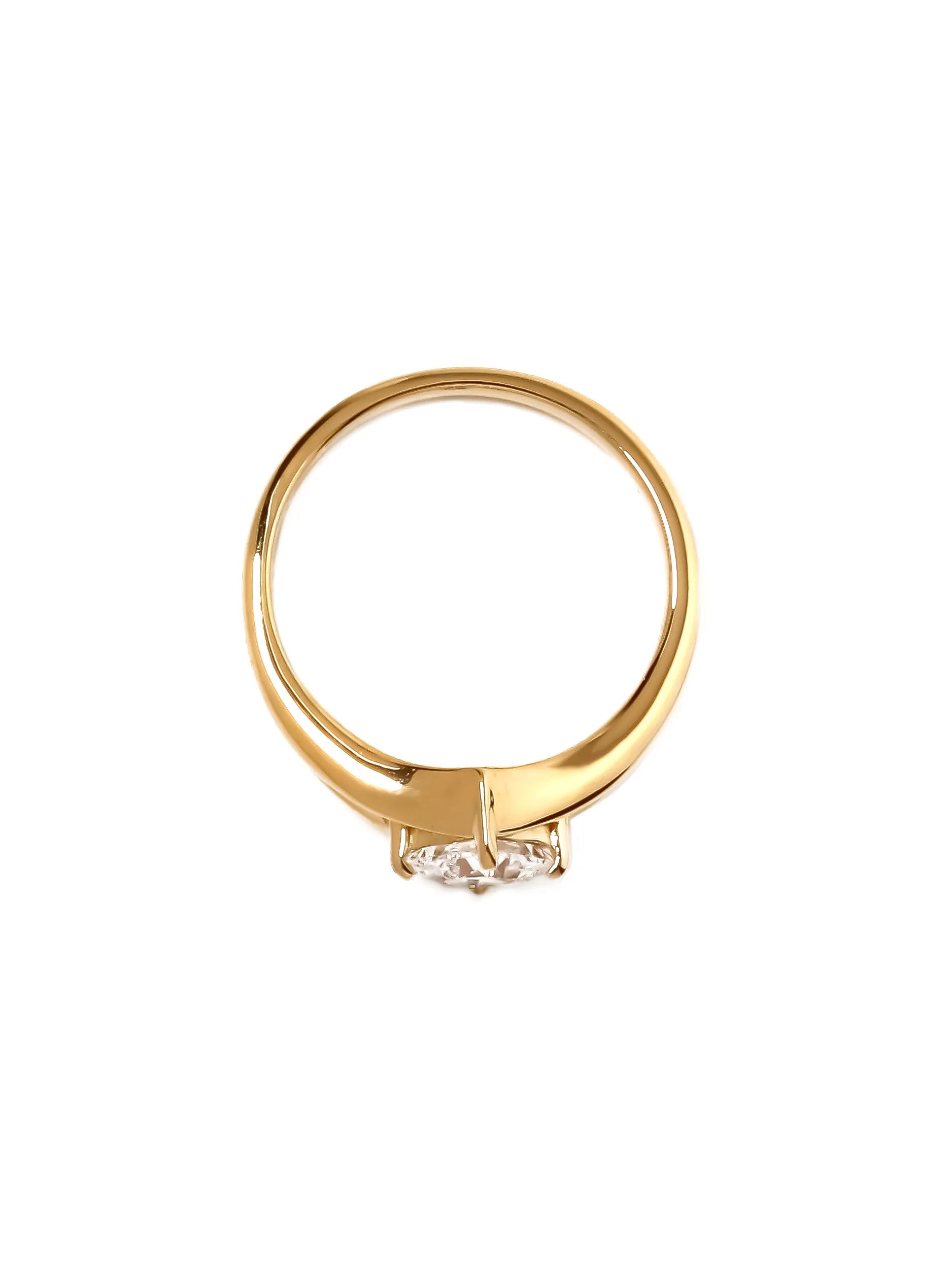 プリンセスカット スプリット リング