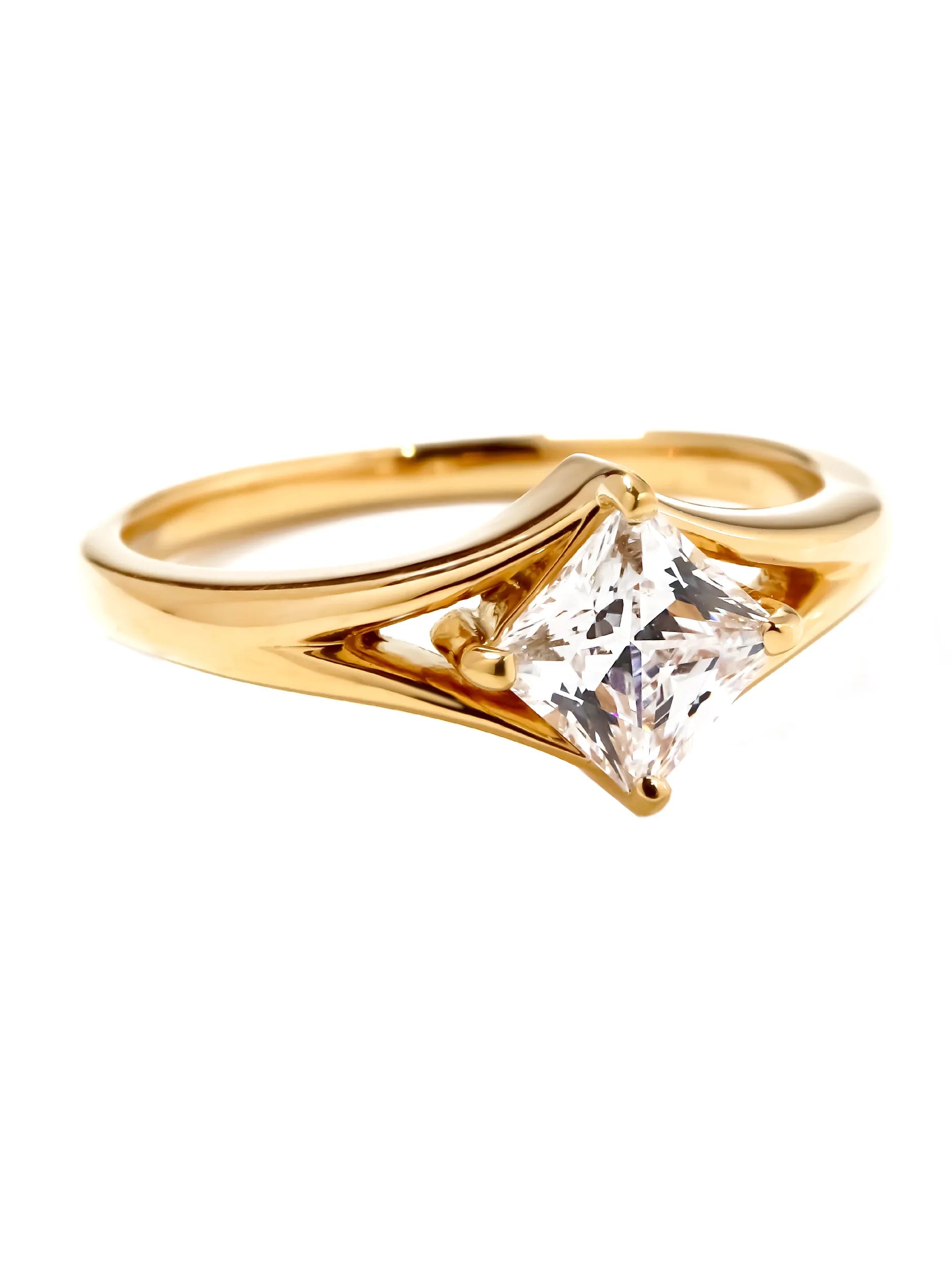 プリンセスカット スプリット リング