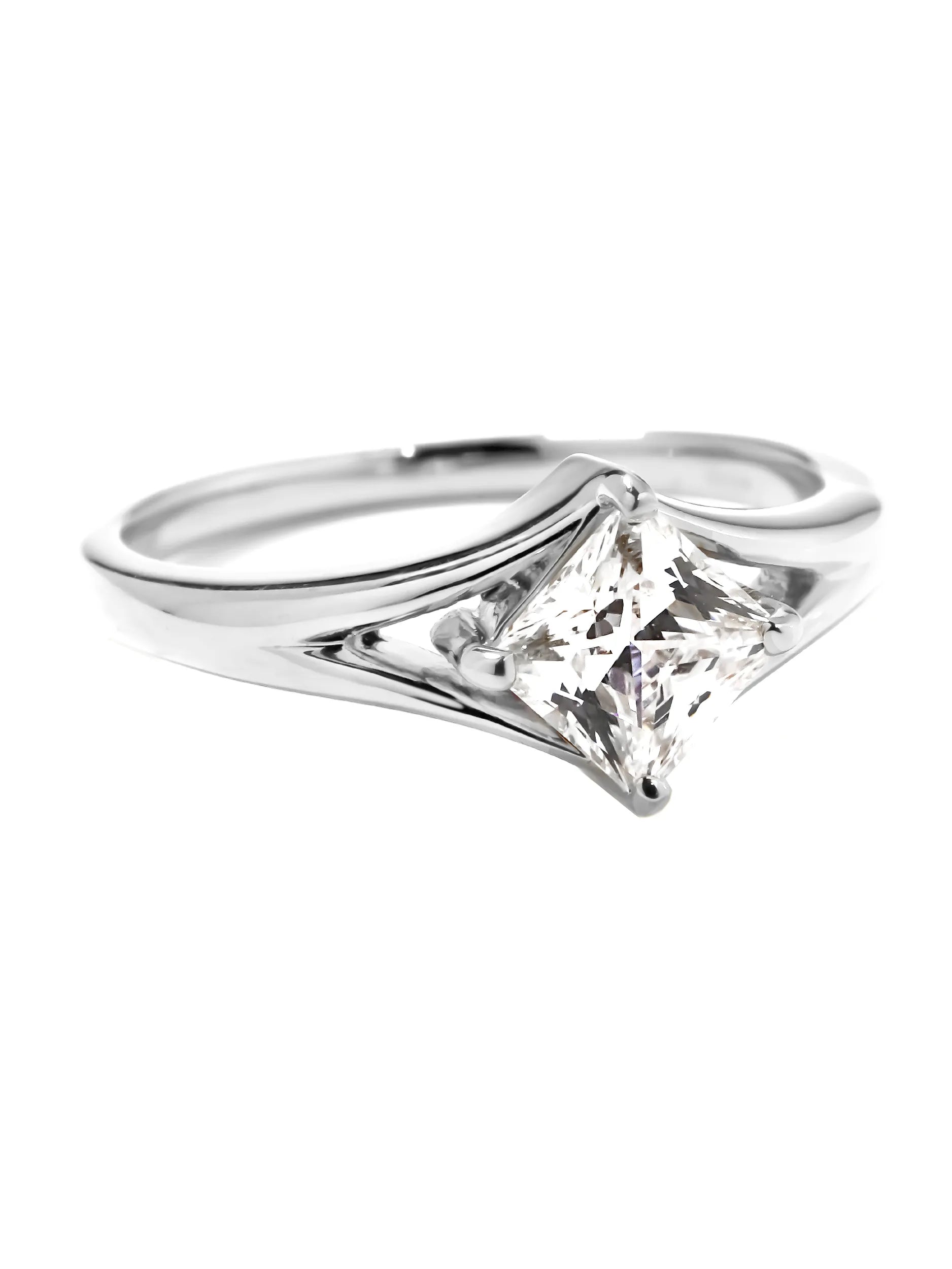 プリンセスカット スプリット リング