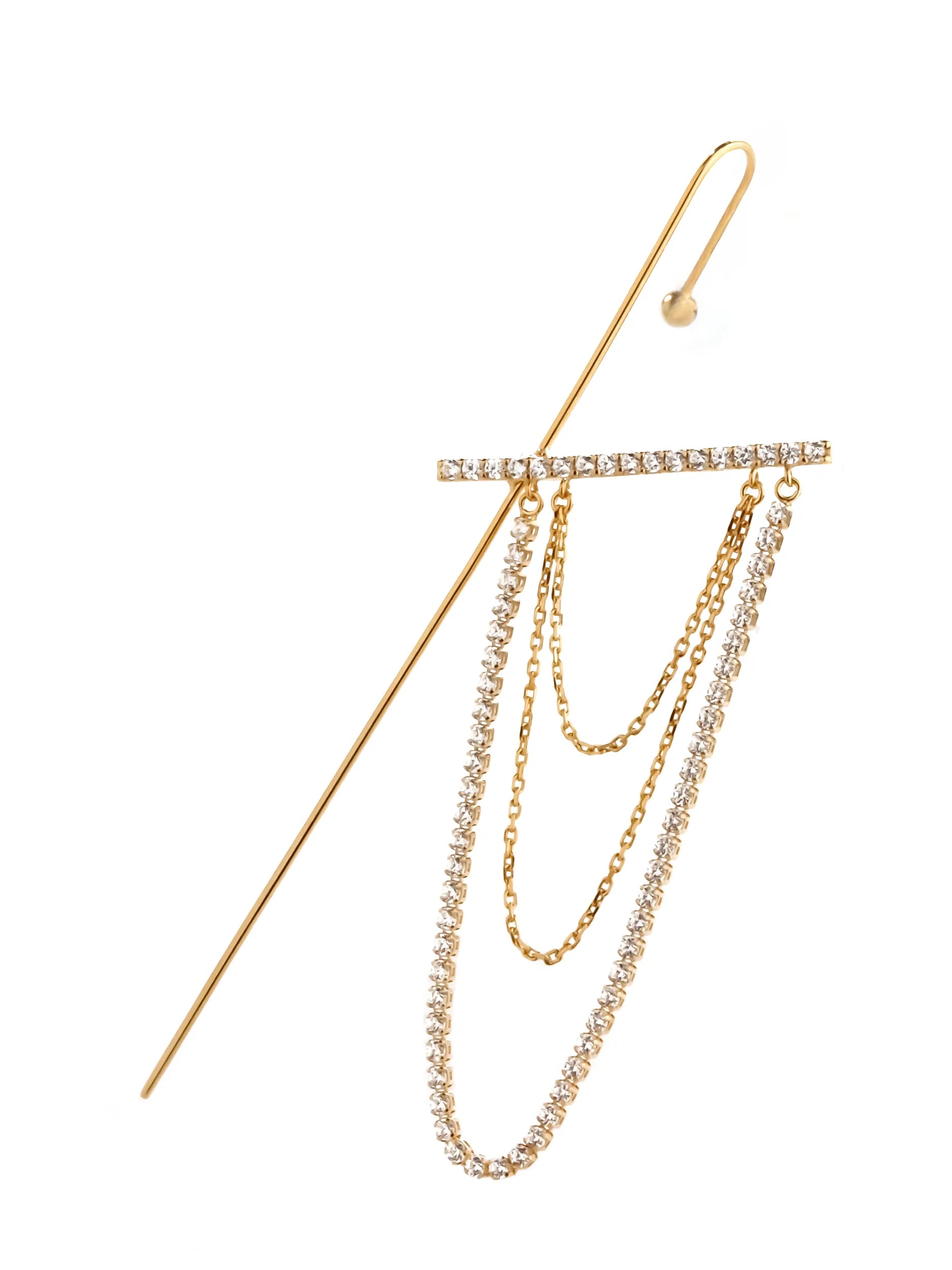 Silk chain] ドレープチェーン イヤーフックピアス｜VARIÉLLE公式ストア