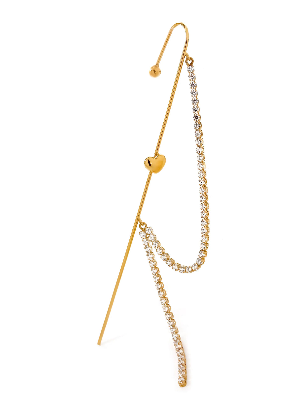 Silk chain] ハートドレープ イヤーフックピアス｜VARIÉLLE公式ストア