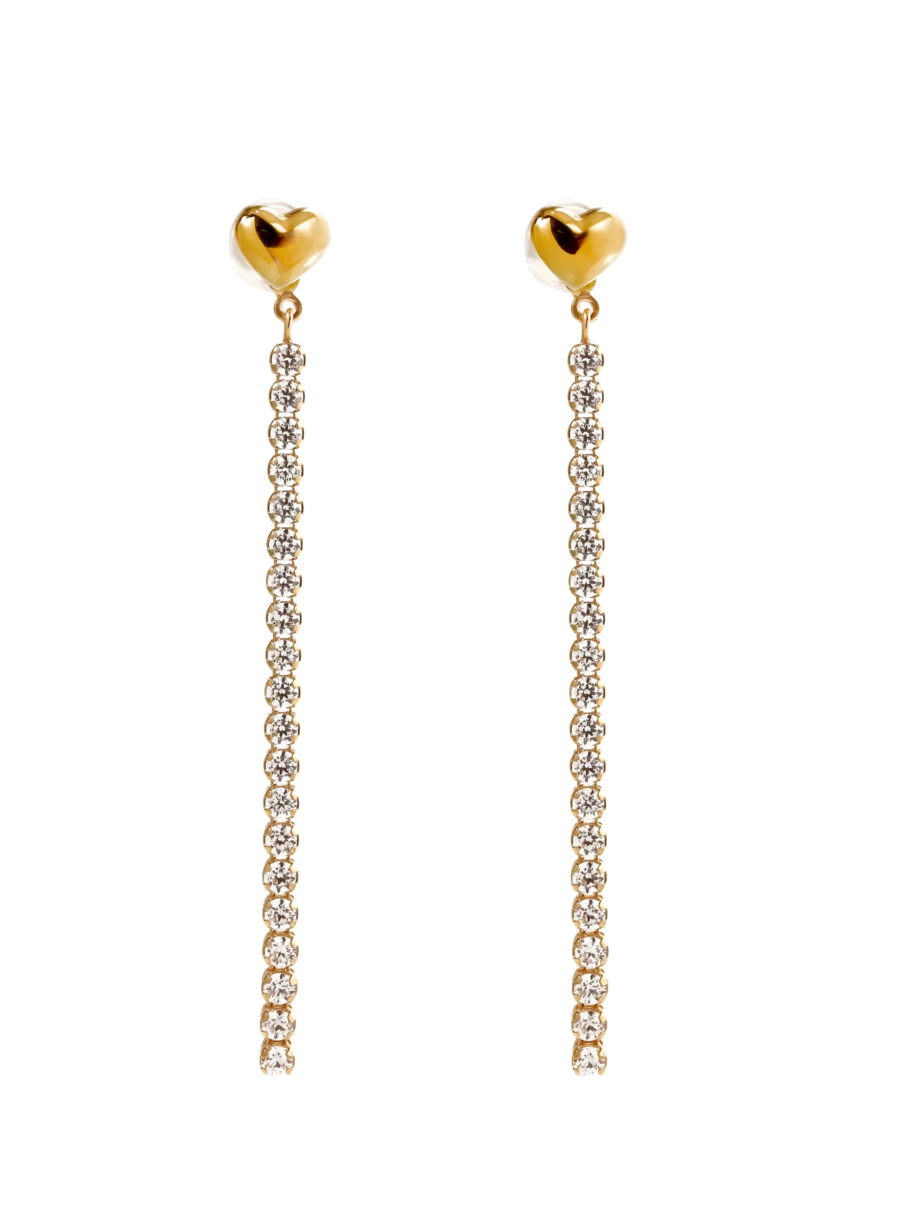 Silk chain] ハートライン 2WAY ピアス｜VARIÉLLE公式ストア