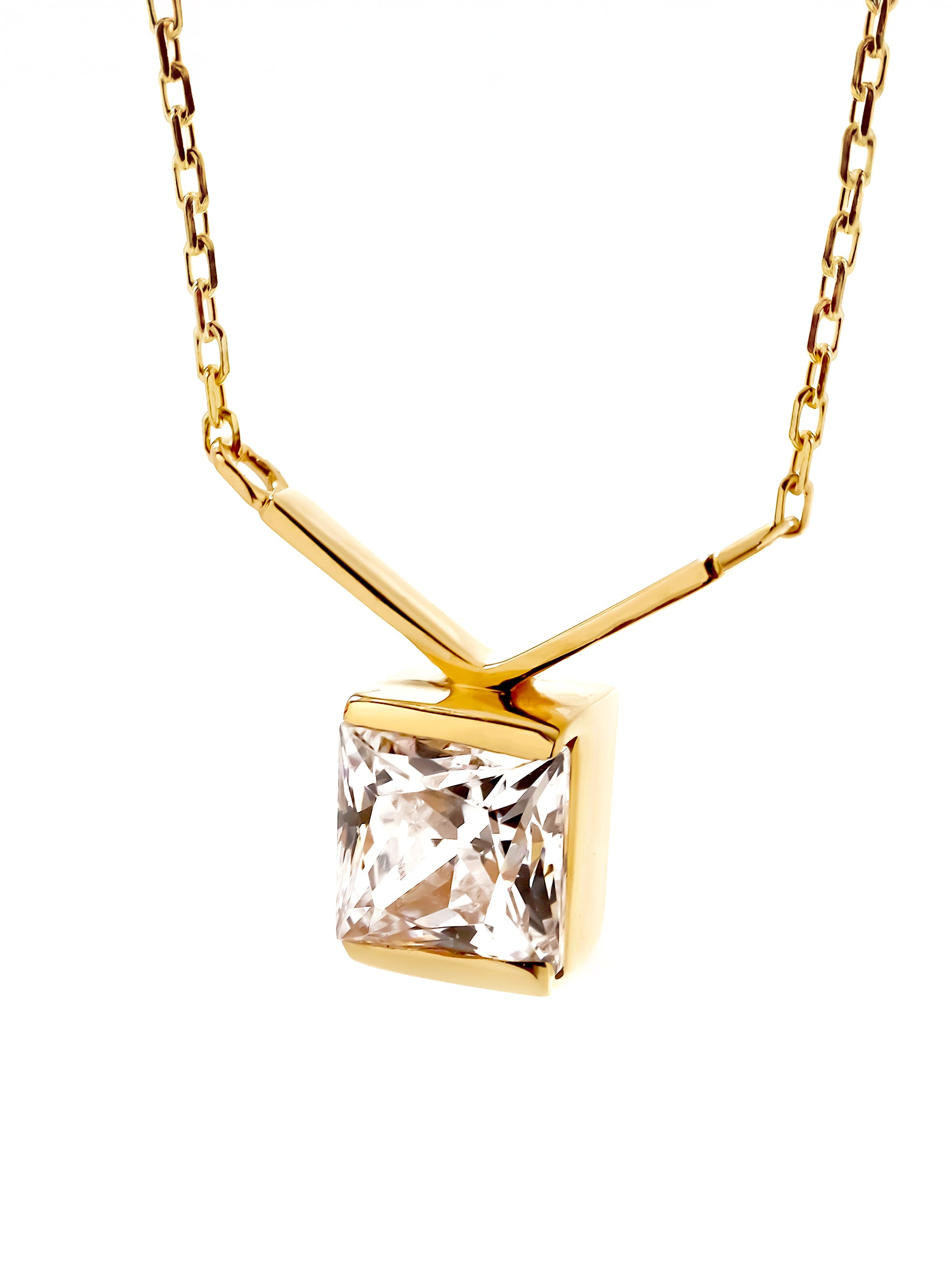 プリンセスカット Vライン ネックレス