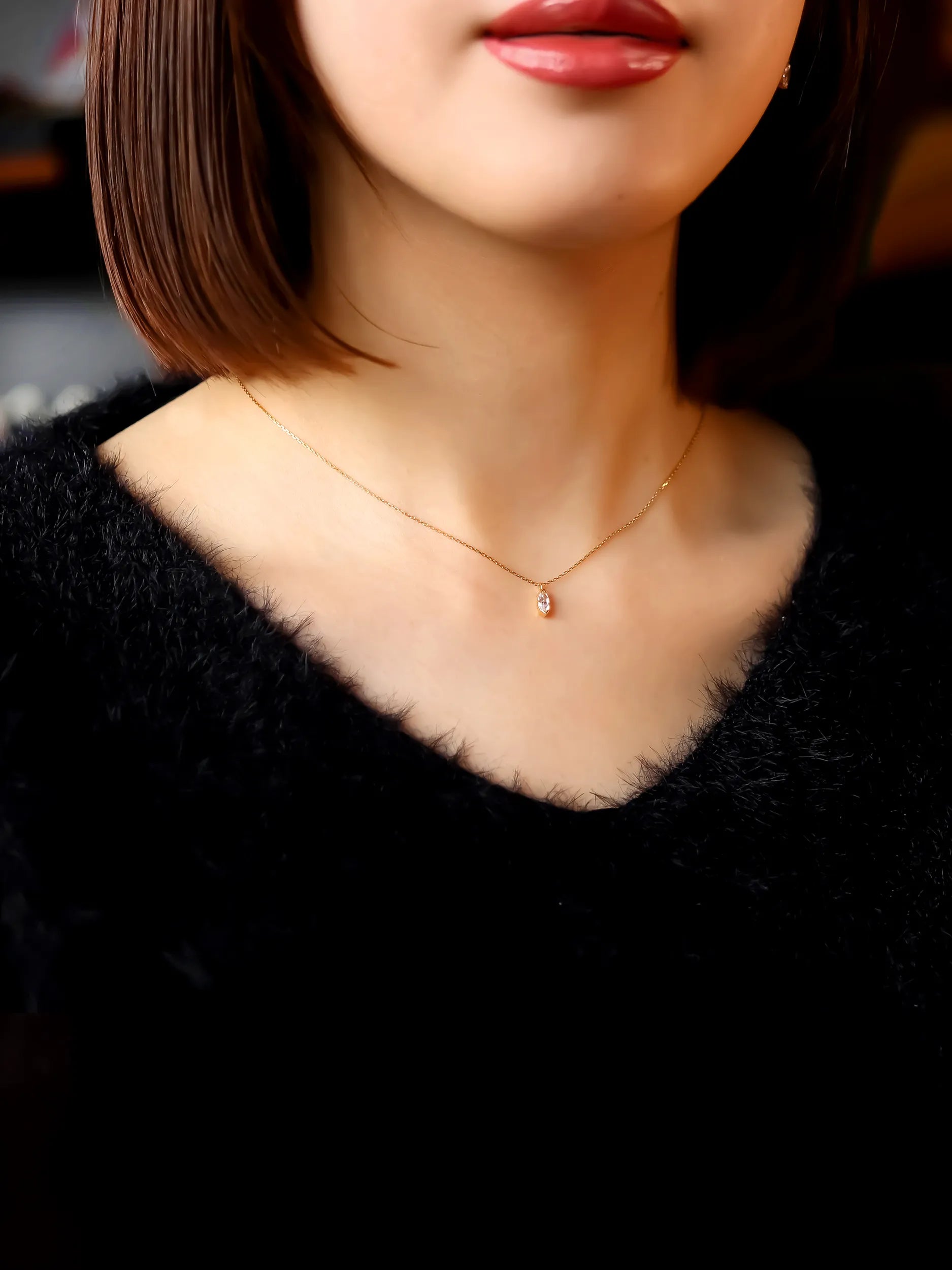 マーキスカット ホールド ネックレス