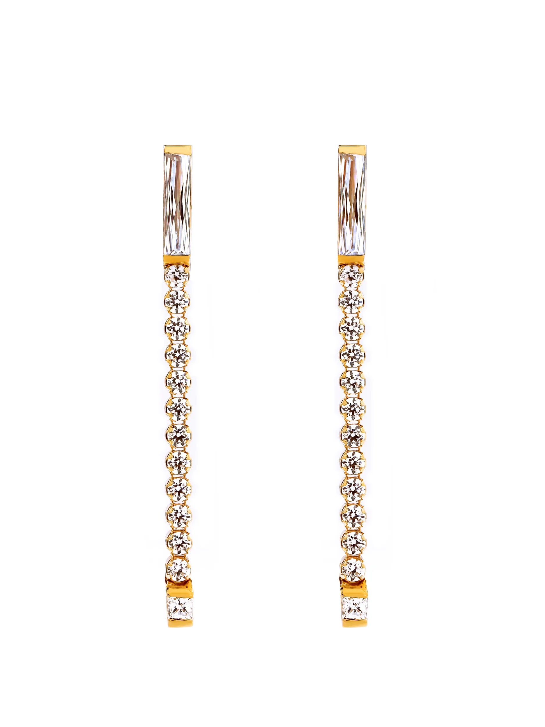 Silk chain] バケットプリンセスカット ライン ピアス｜VARIÉLLE公式ストア
