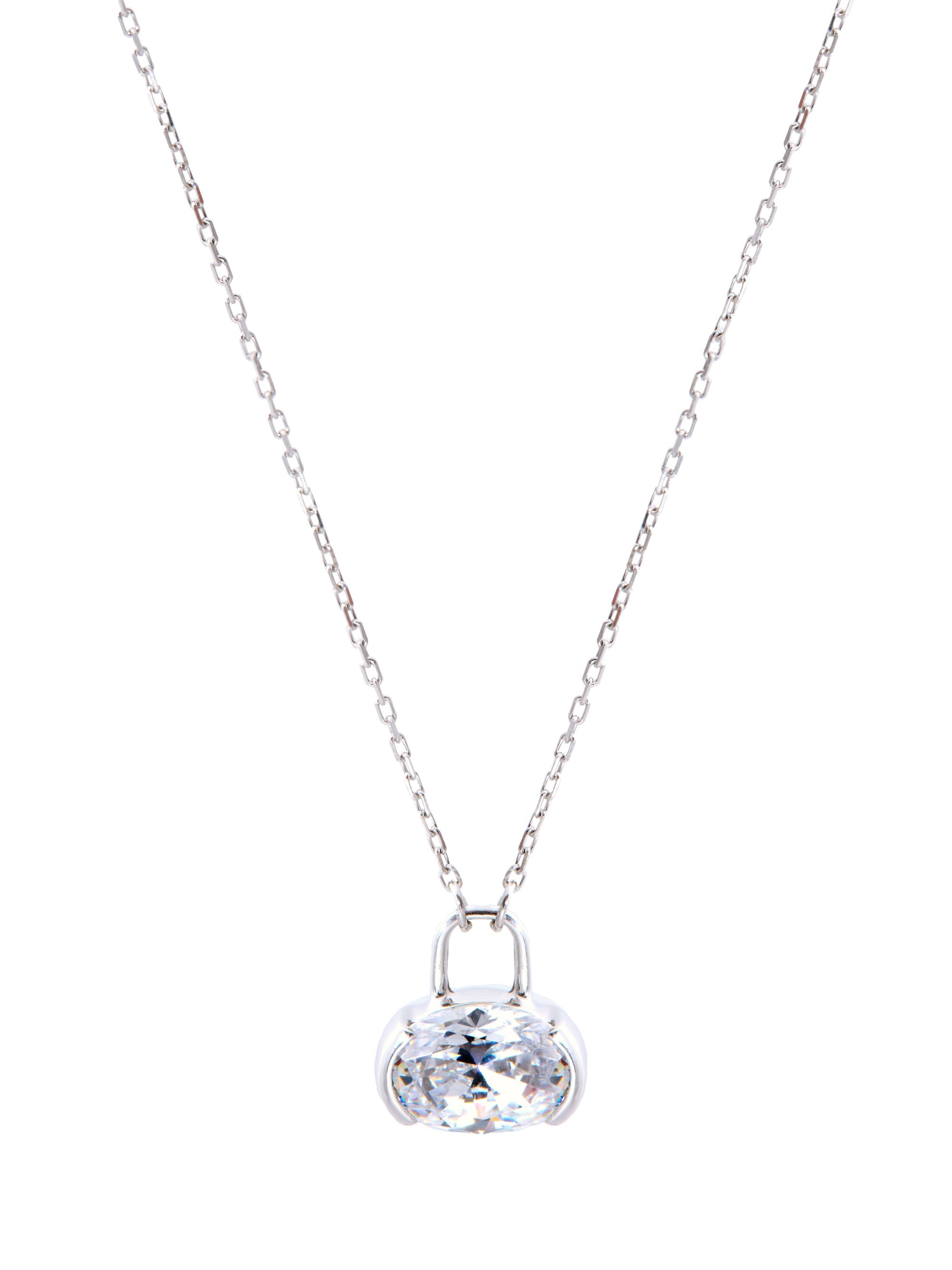 オーバルカット パドロック ネックレス