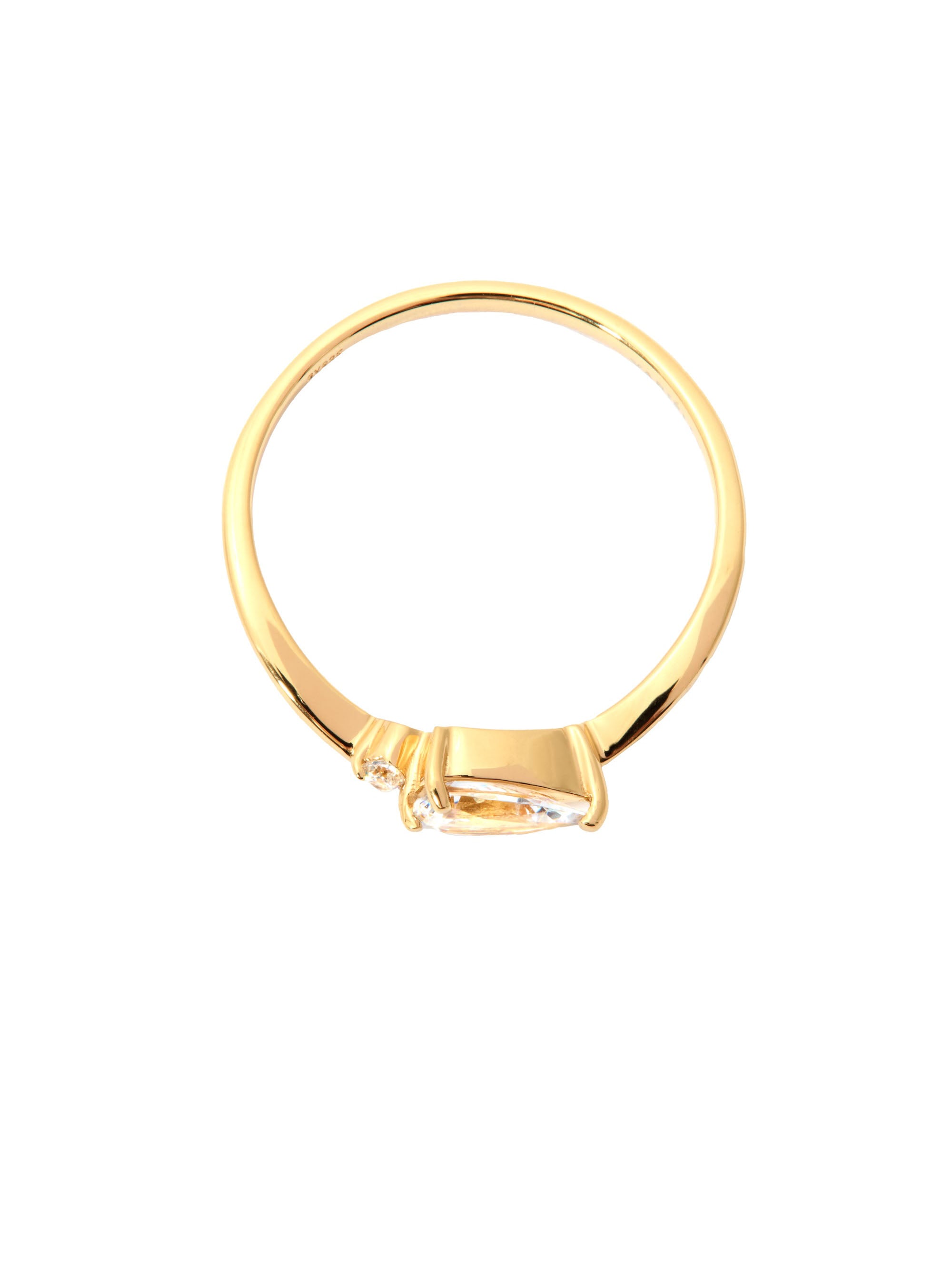 ペアシェイプ カーブ リング