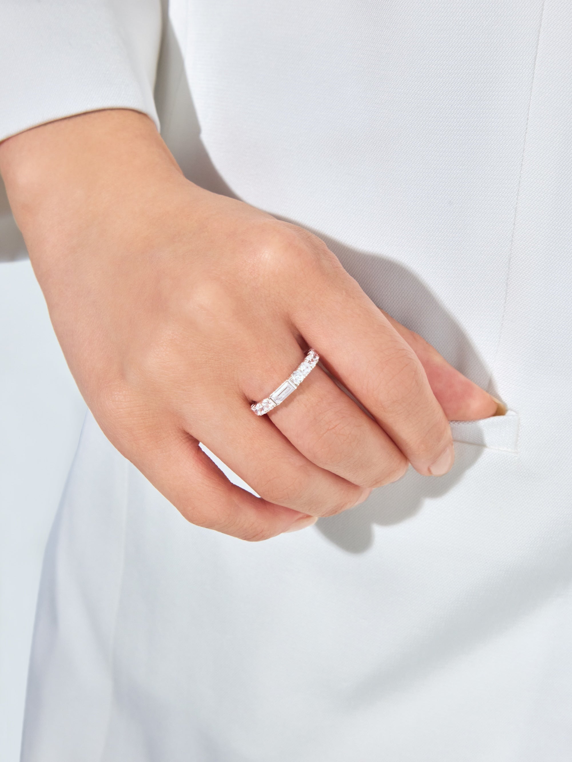 バゲットカット センターグロウ リング