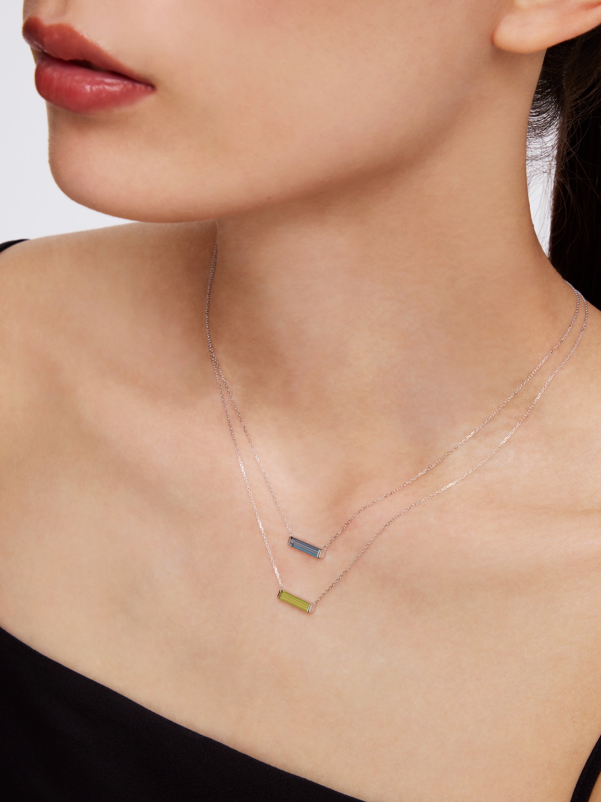 ペリドット ホリゾンタル ネックレス