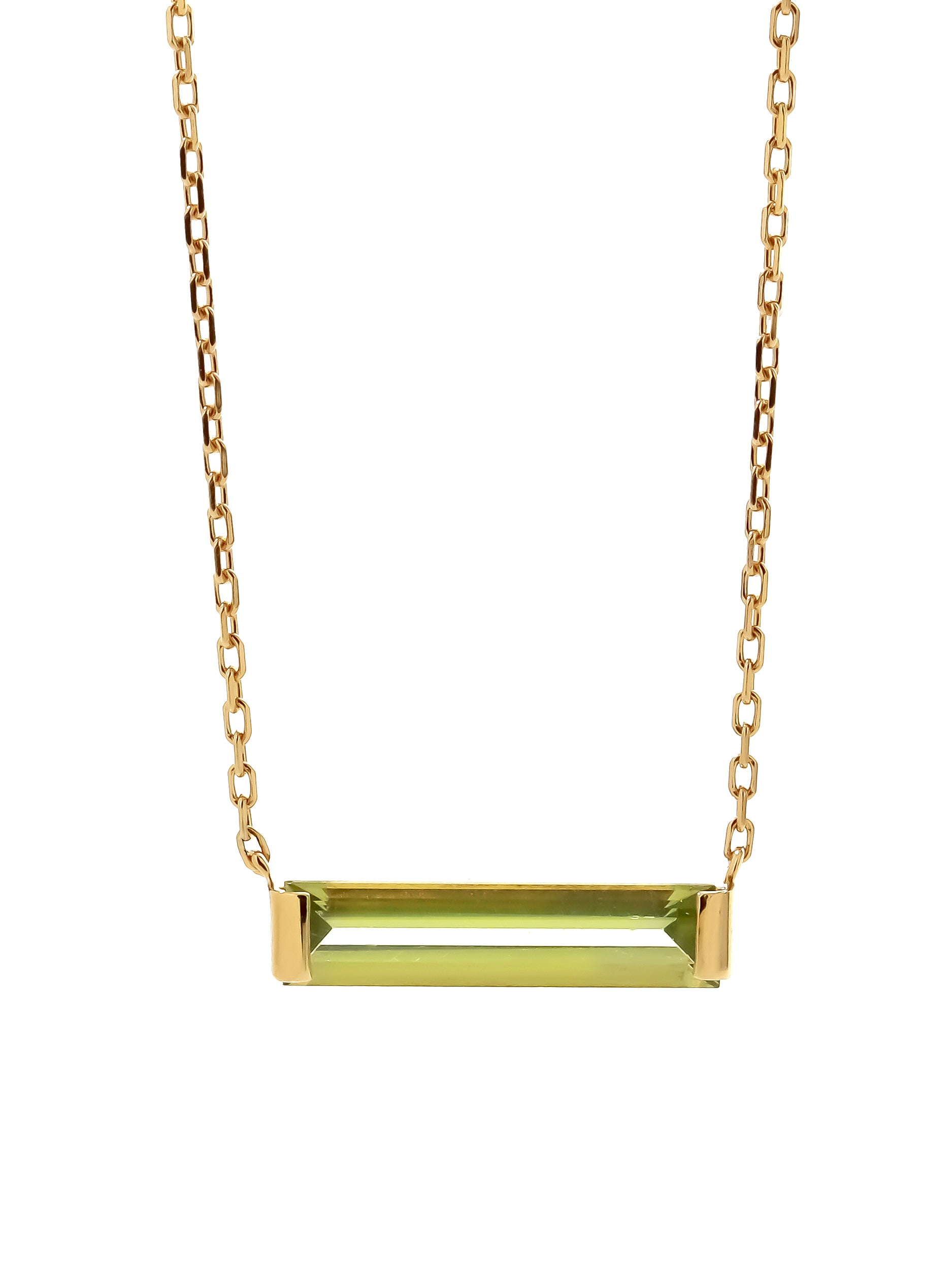 ペリドット ホリゾンタル ネックレス