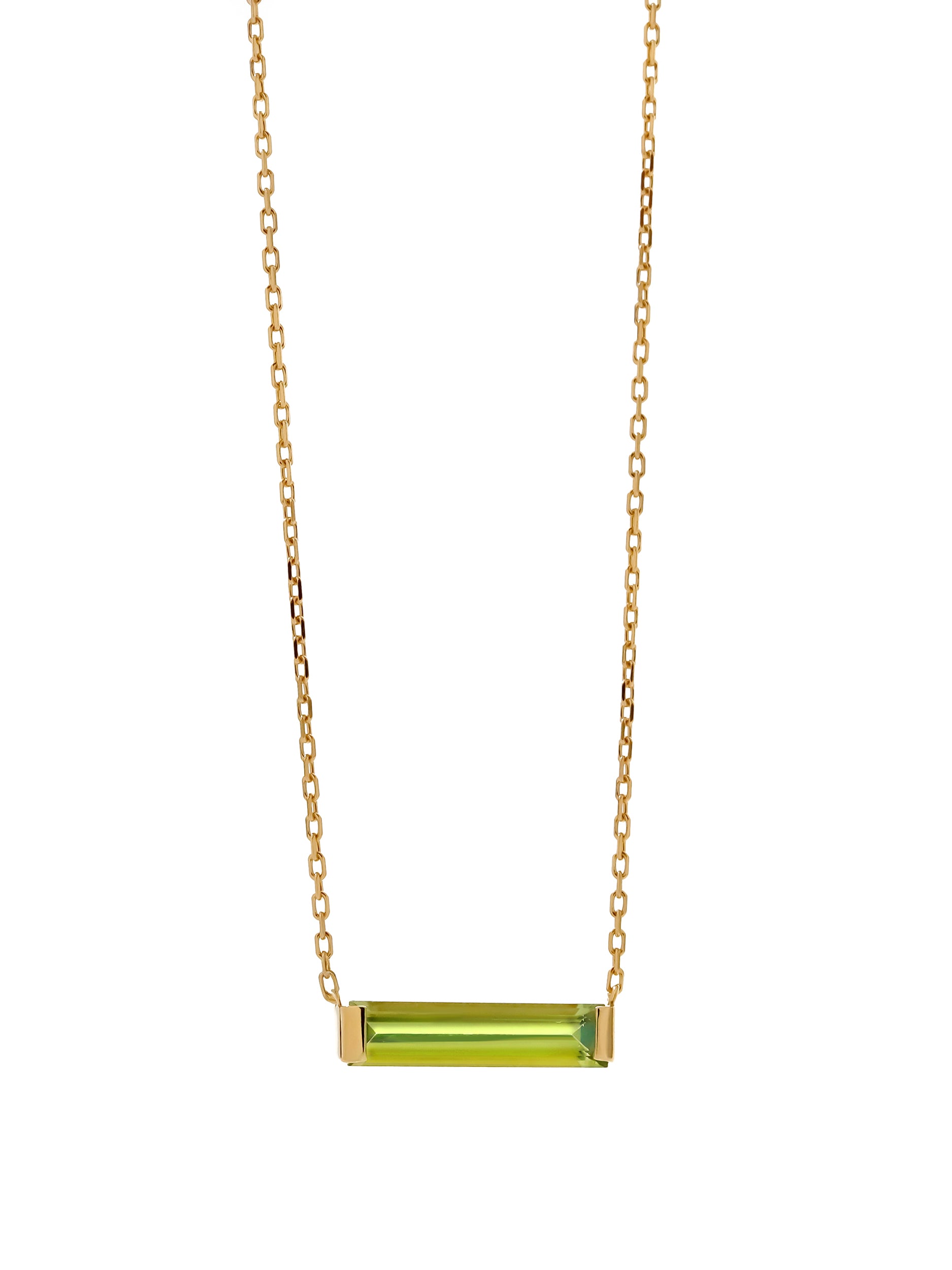 ペリドット ホリゾンタル ネックレス