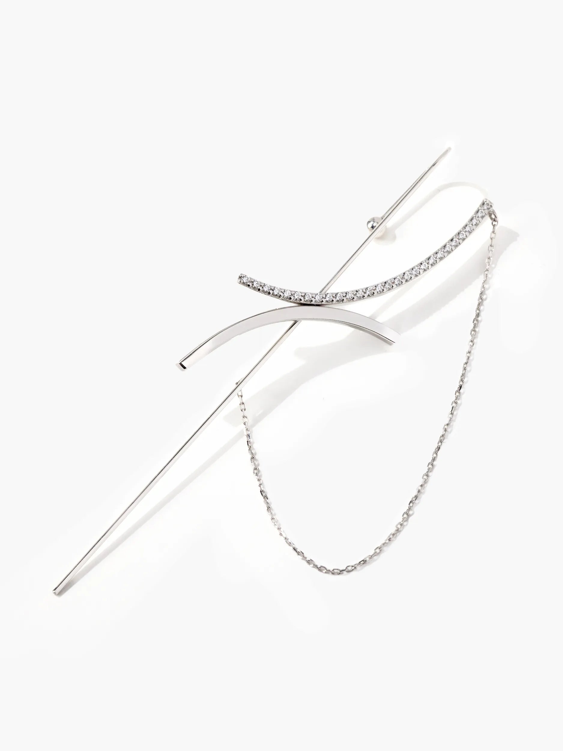 カーブライン ドレープ イヤーフックピアス