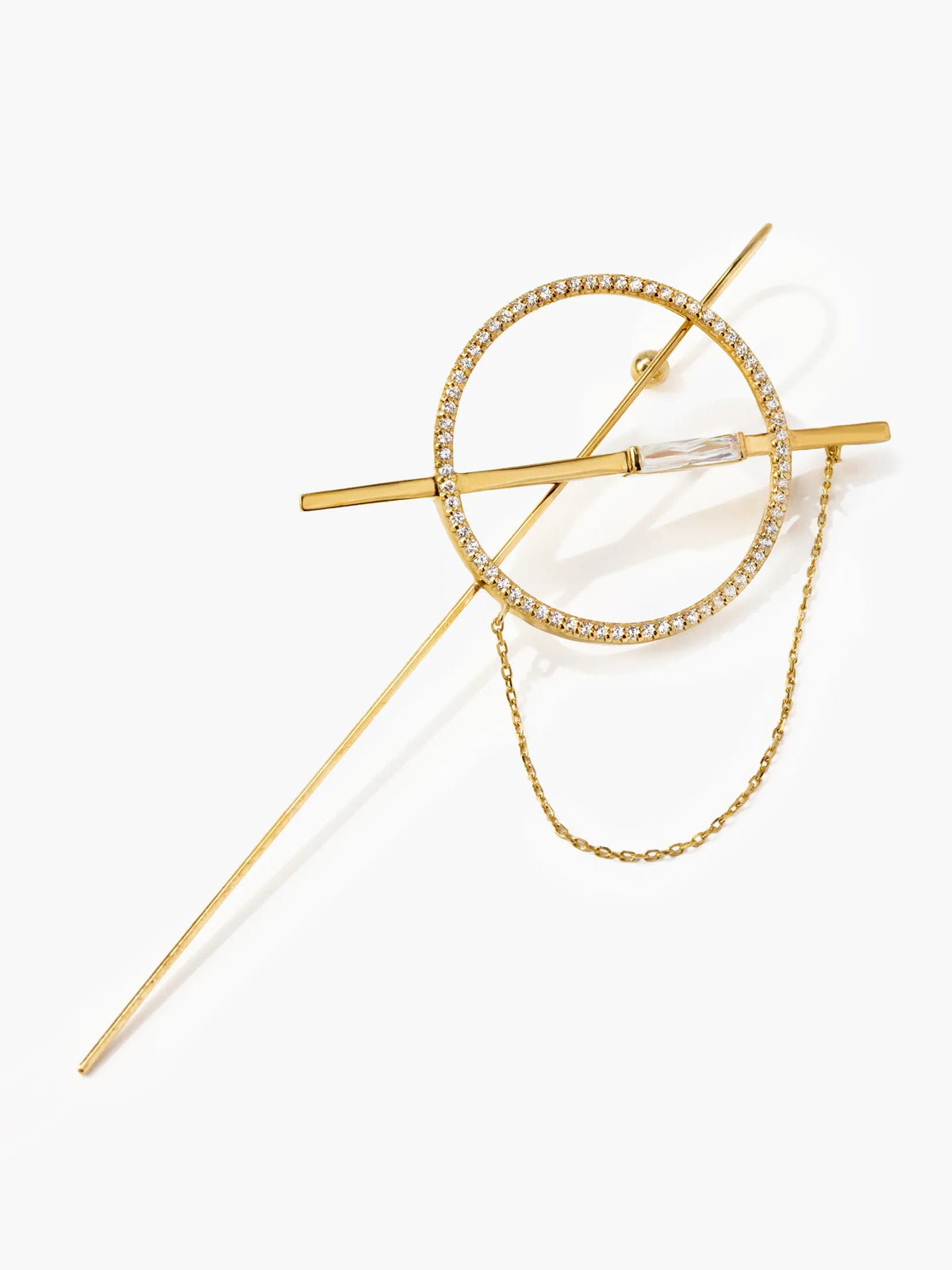 バケットプリンセスカット ラウンドバー イヤーフックピアス