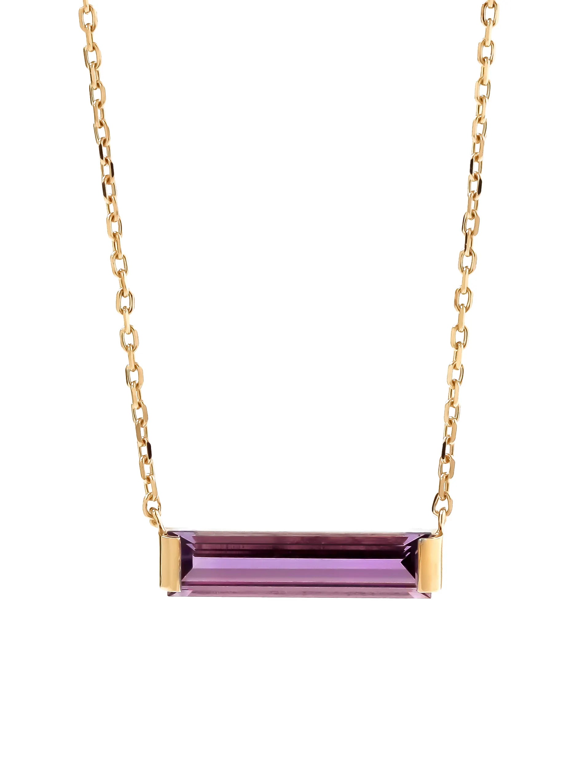 アメジスト ホリゾンタル ネックレス