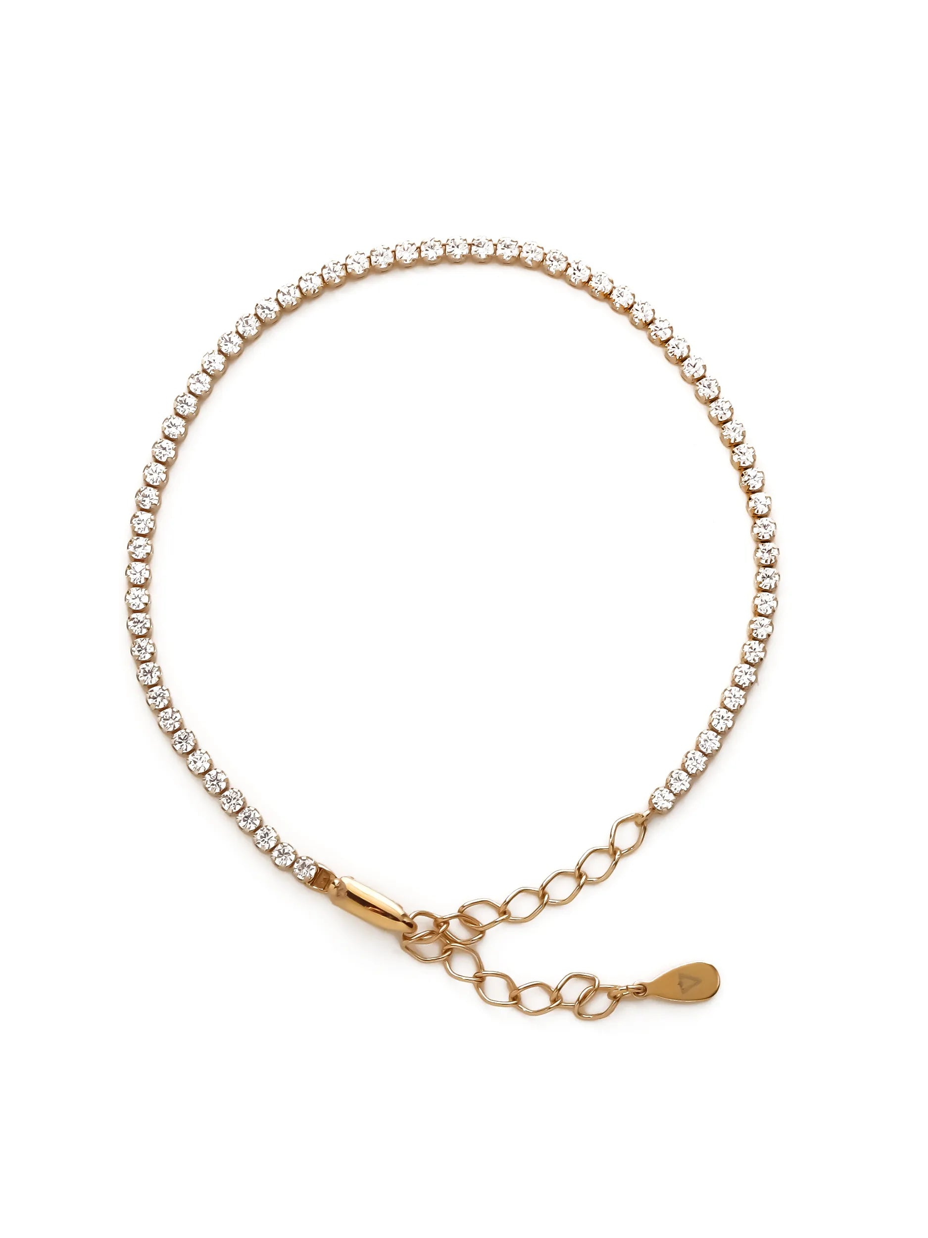 [Silk chain] ライン ブレスレット　CZ1.5mm