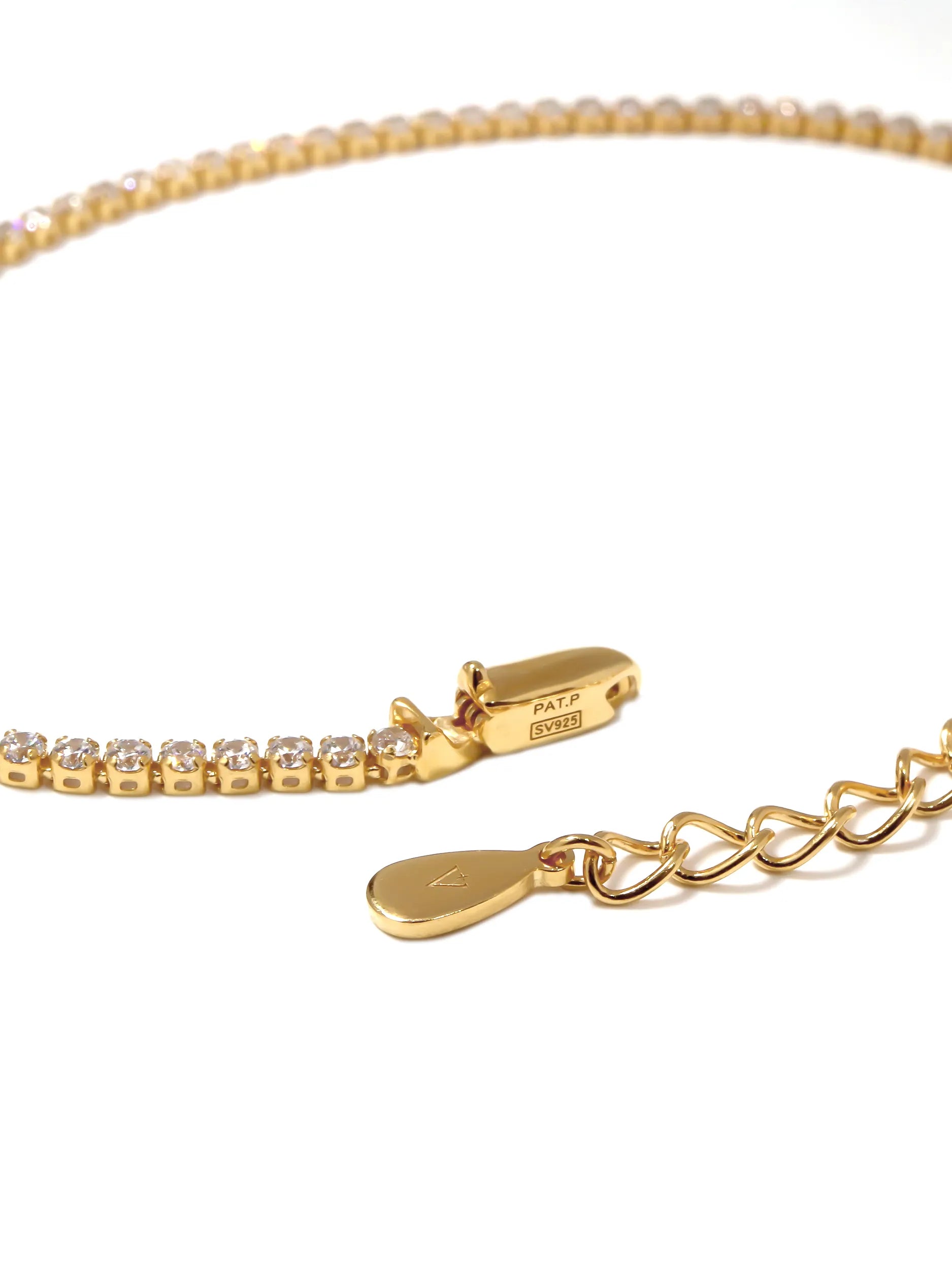 [Silk chain] ライン ブレスレット　CZ1.5mm