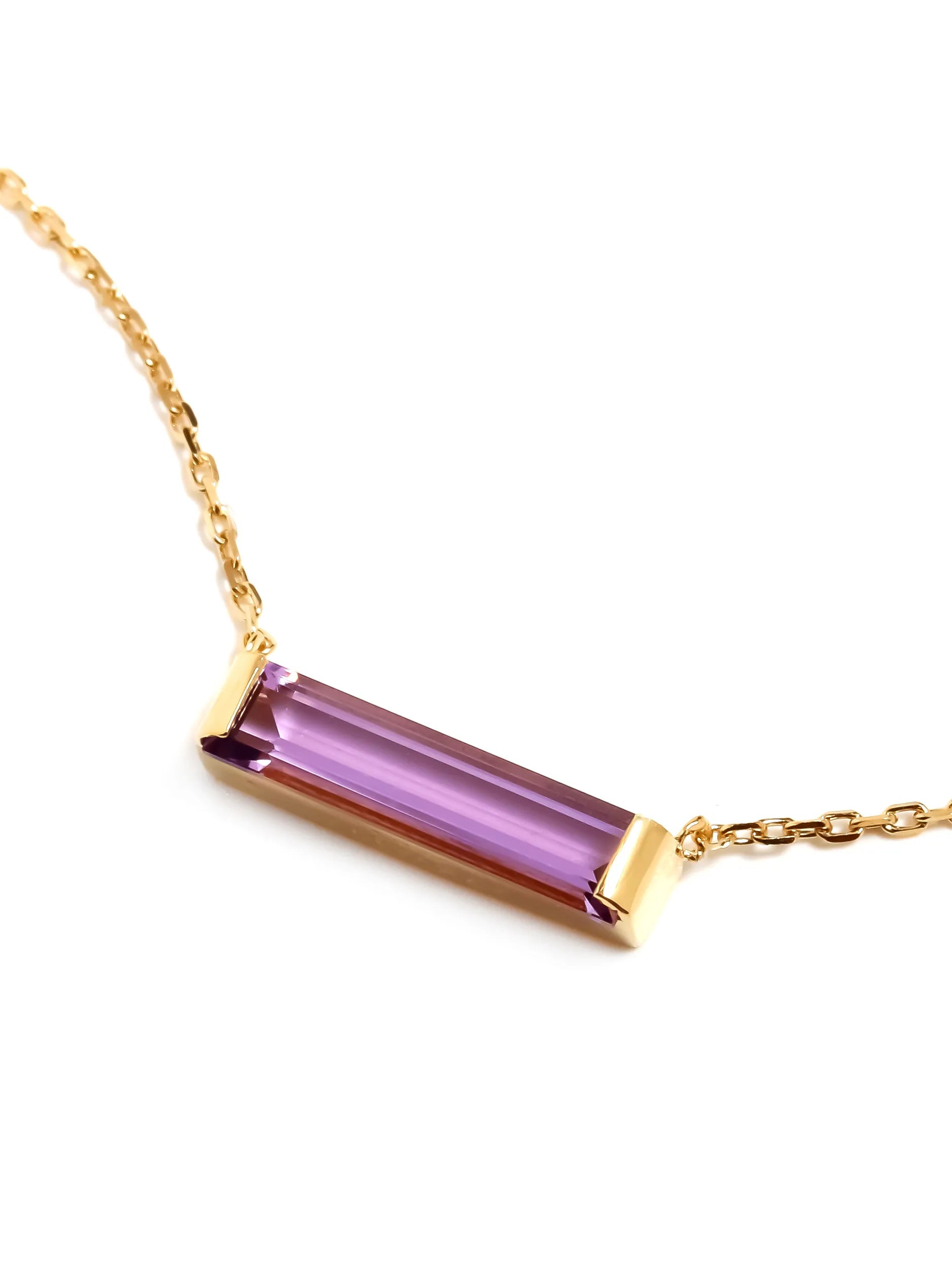 アメジスト ホリゾンタル ネックレス