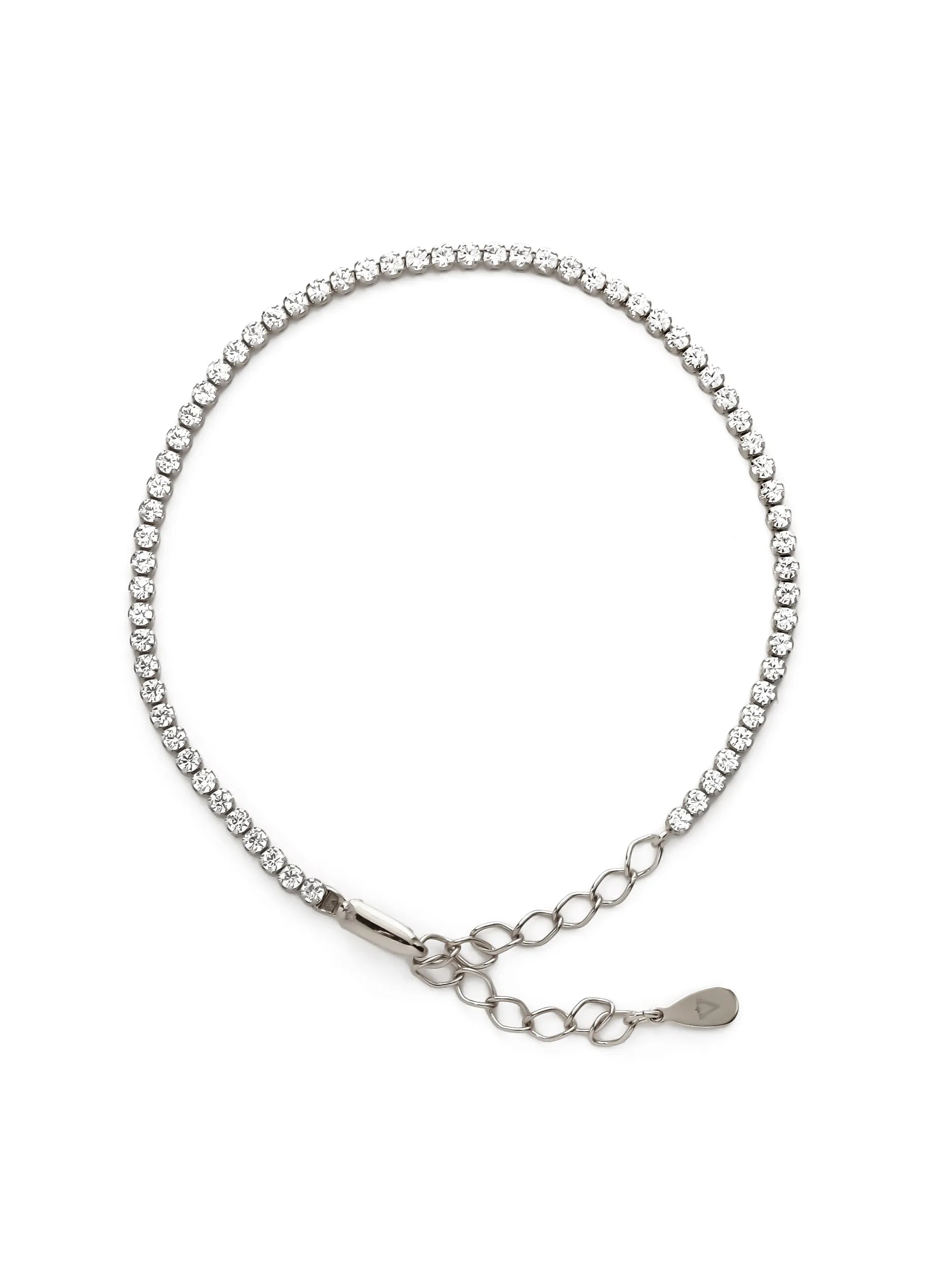 [Silk chain] ライン ブレスレット　CZ1.5mm