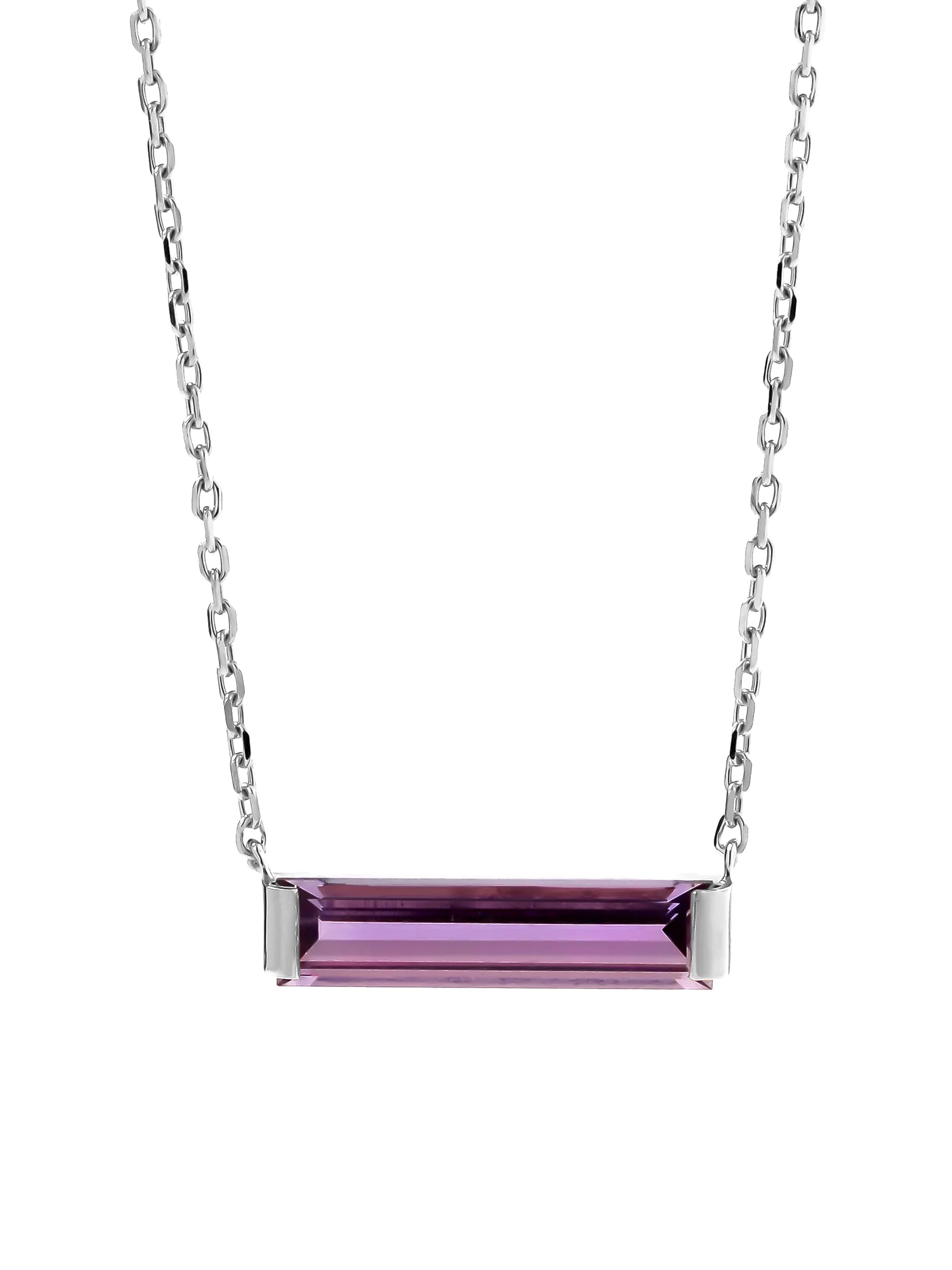 アメジスト ホリゾンタル ネックレス シルバー｜VARIÉLLE公式ストア