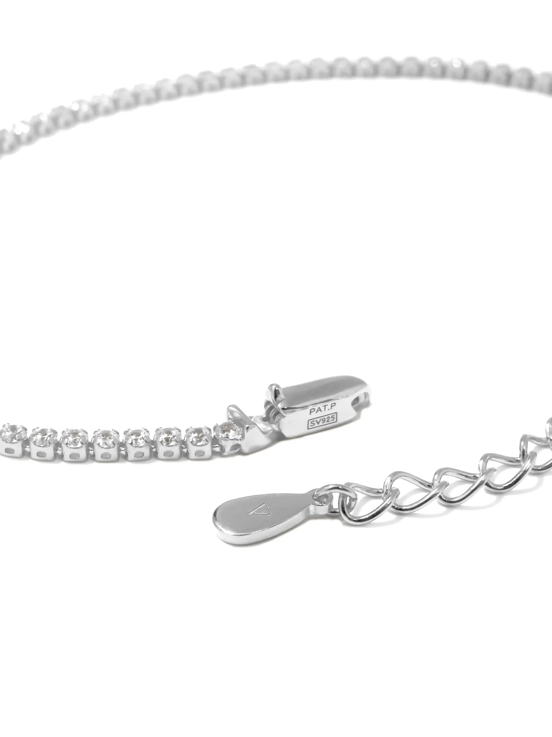 [Silk chain] ライン ブレスレット　CZ1.5mm