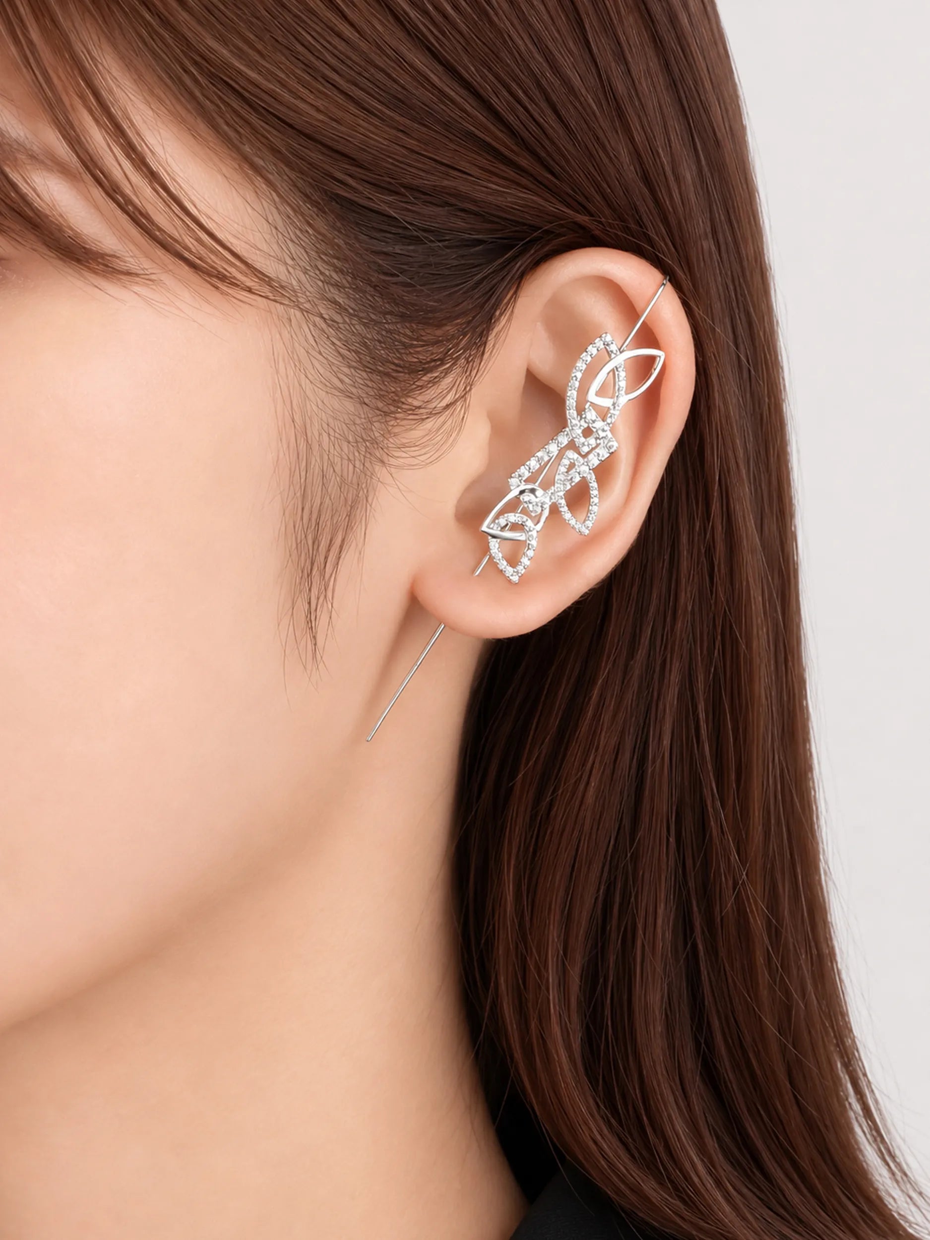 ジオメトリック イヤーフックピアス