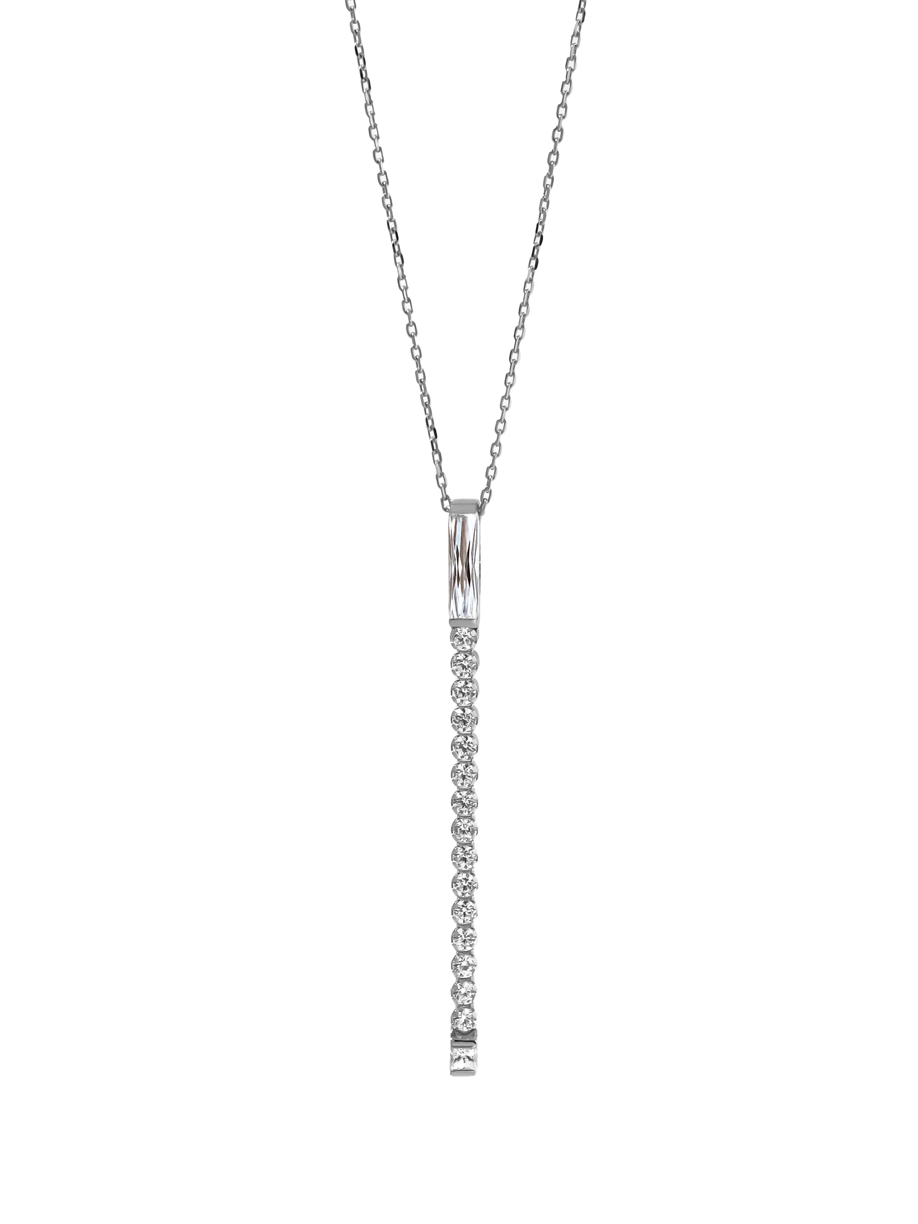 [Silk chain] バケットプリンセスカット バックライン ネックレス