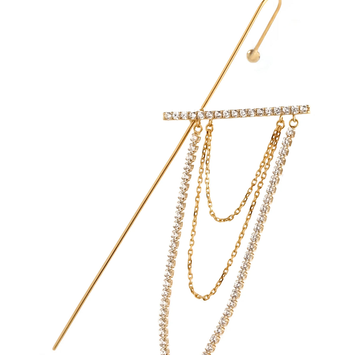 Silk chain] ドレープチェーン イヤーフックピアス｜VARIÉLLE公式ストア