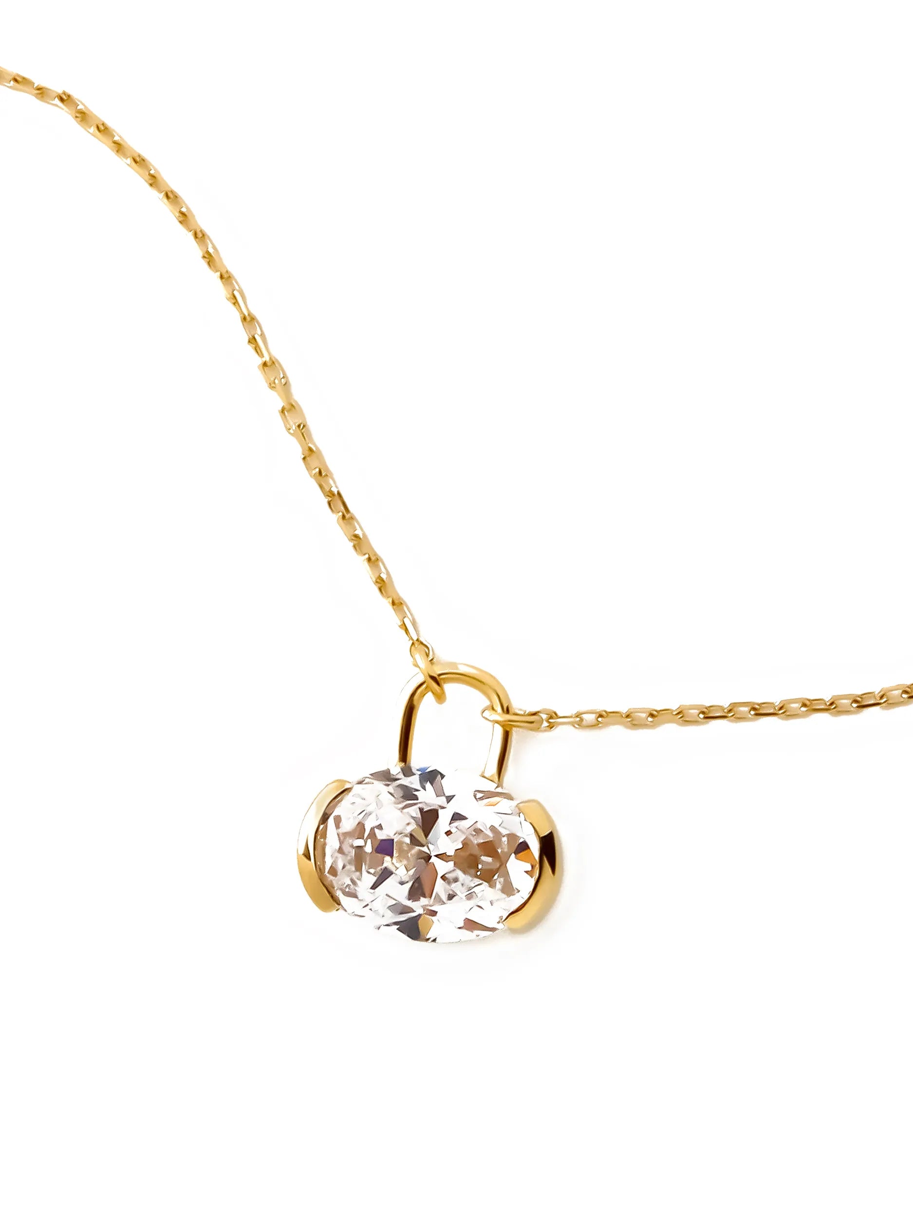 オーバルカット パドロック ネックレス .