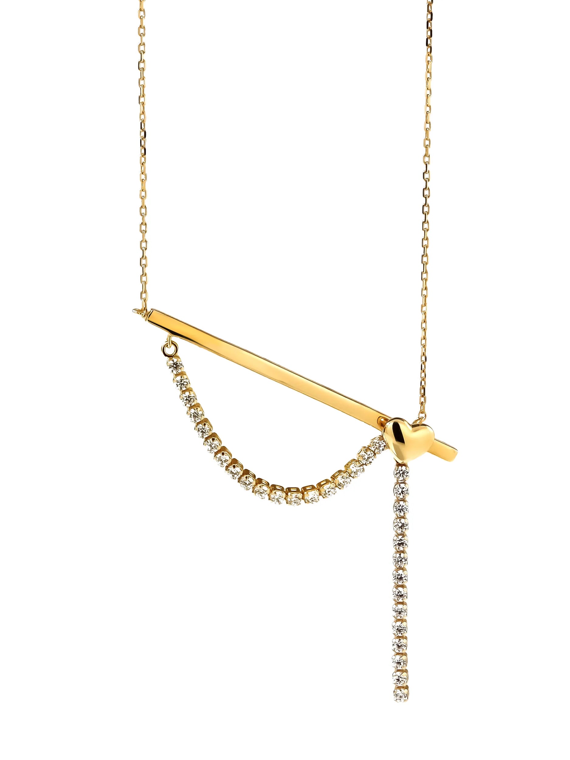 [Silk chain] ハートドレープ ネックレス