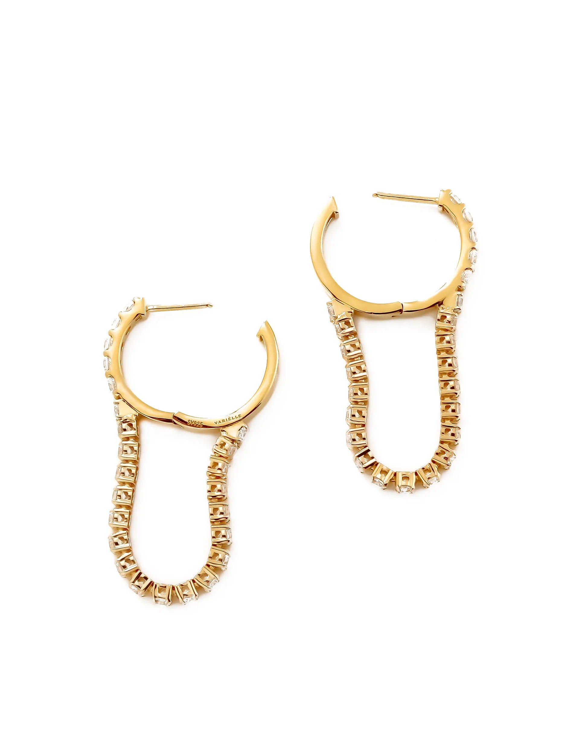 [Silk chain]  ドレープ フープピアス