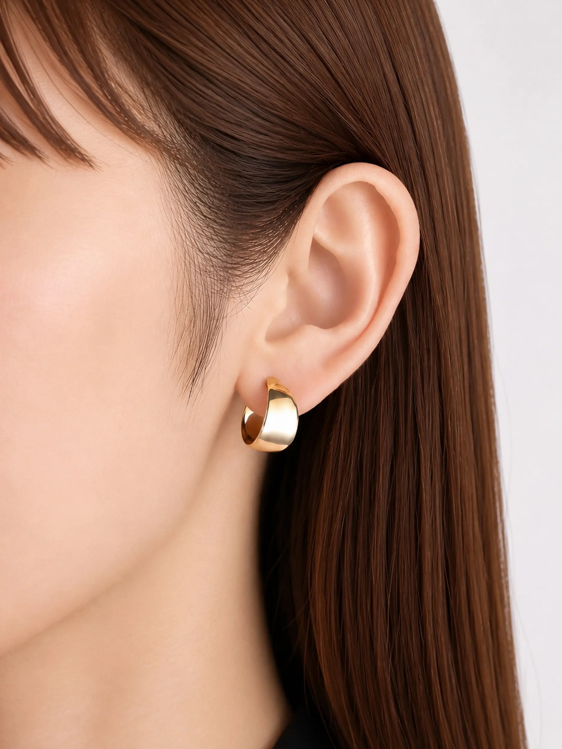 [Airy Gold] K10YG ドームフープ ピアス