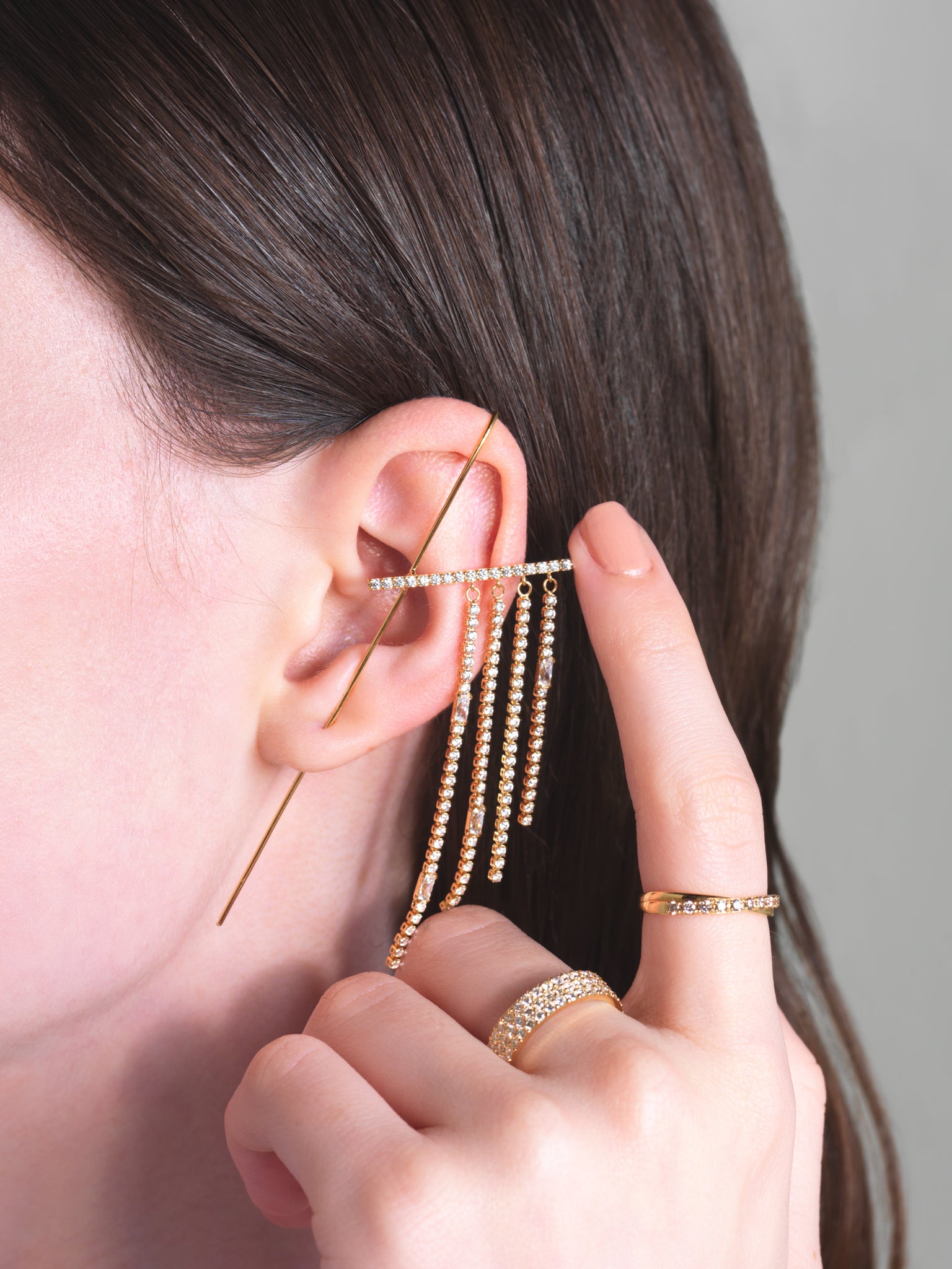 [Silk chain] リュミエール カスケード イヤーフックピアス