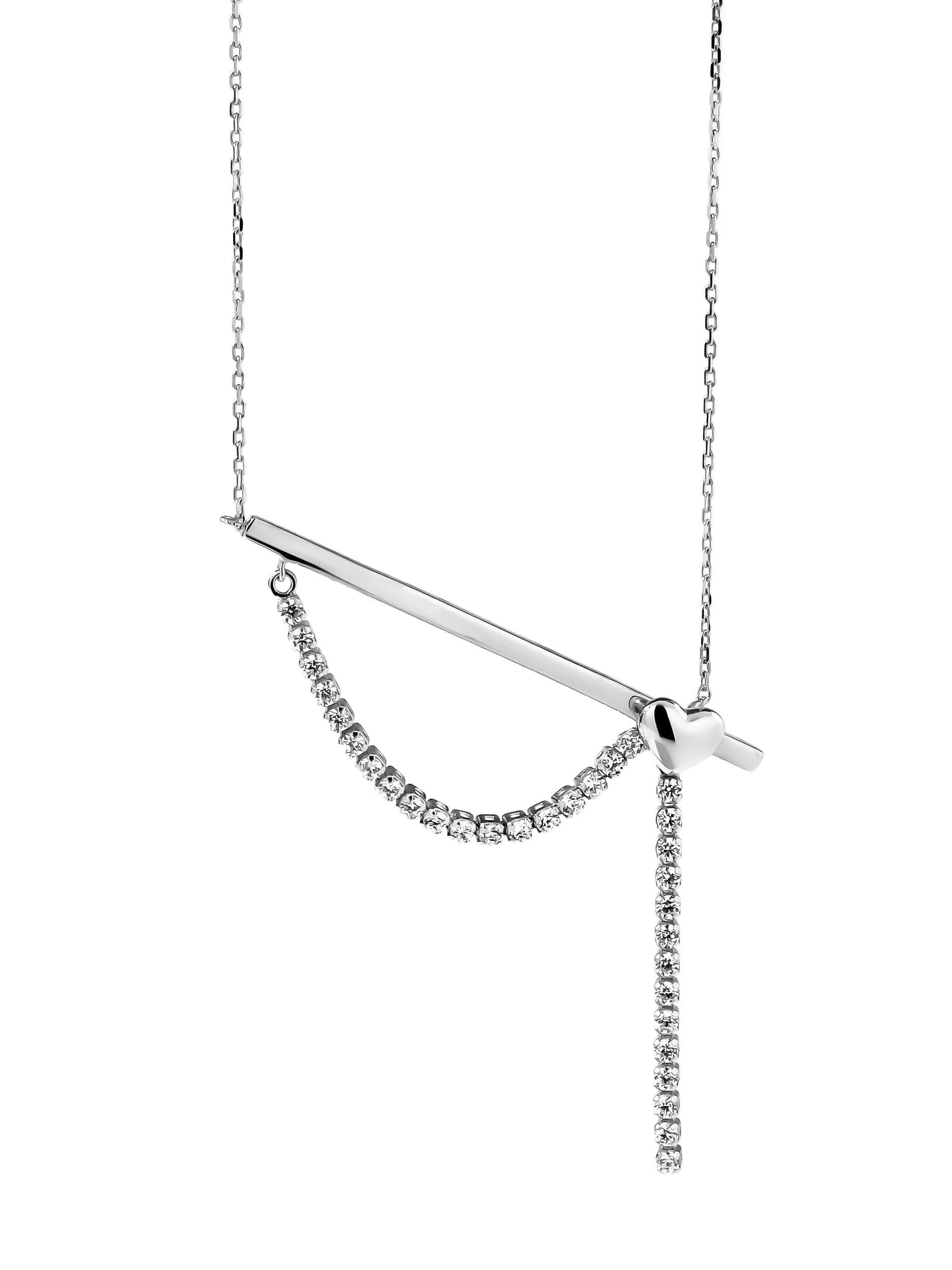 [Silk chain] ハートドレープ ネックレス