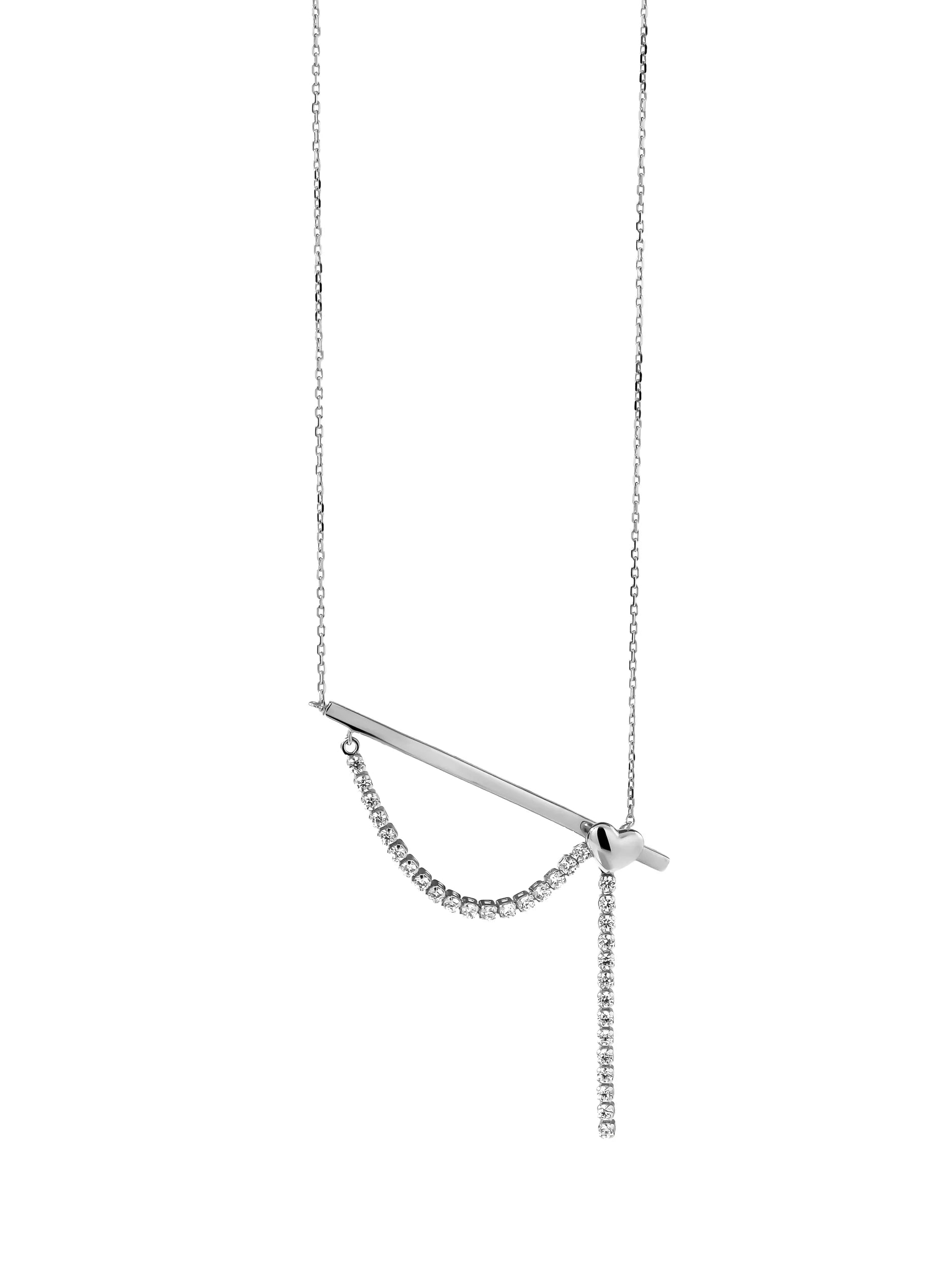 [Silk chain] ハートドレープ ネックレス