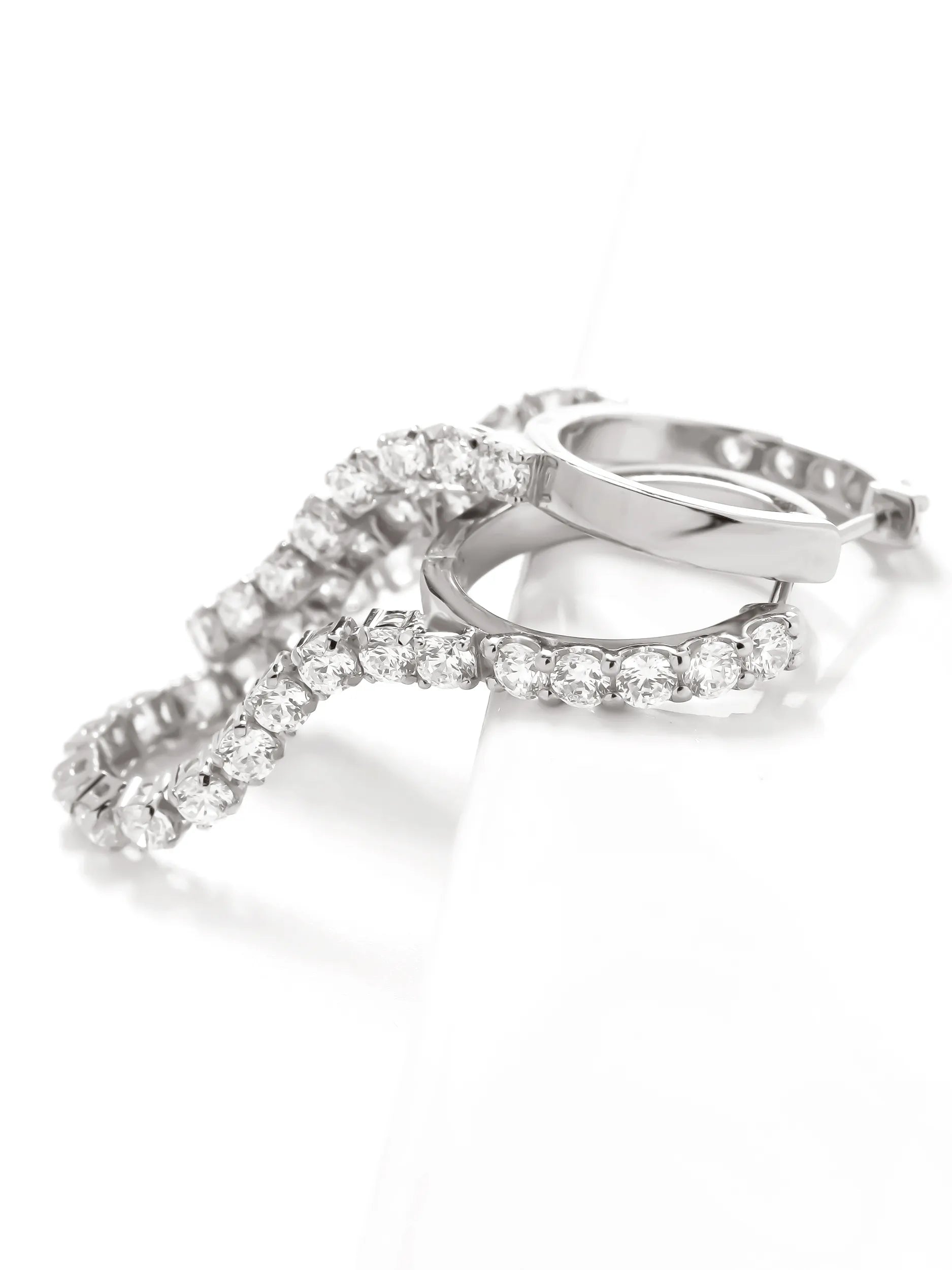 [Silk chain]  ドレープ フープピアス