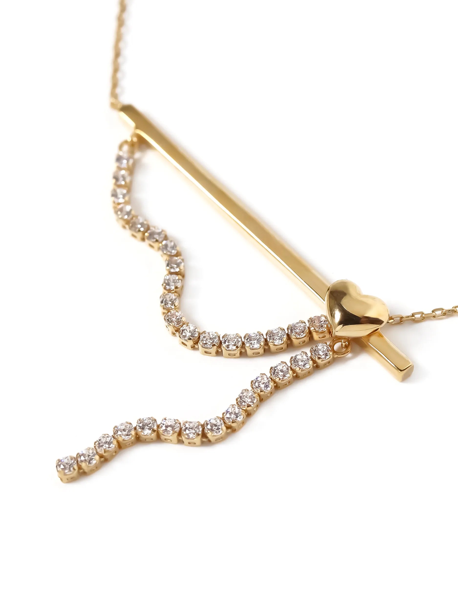 [Silk chain] ハートドレープ ネックレス