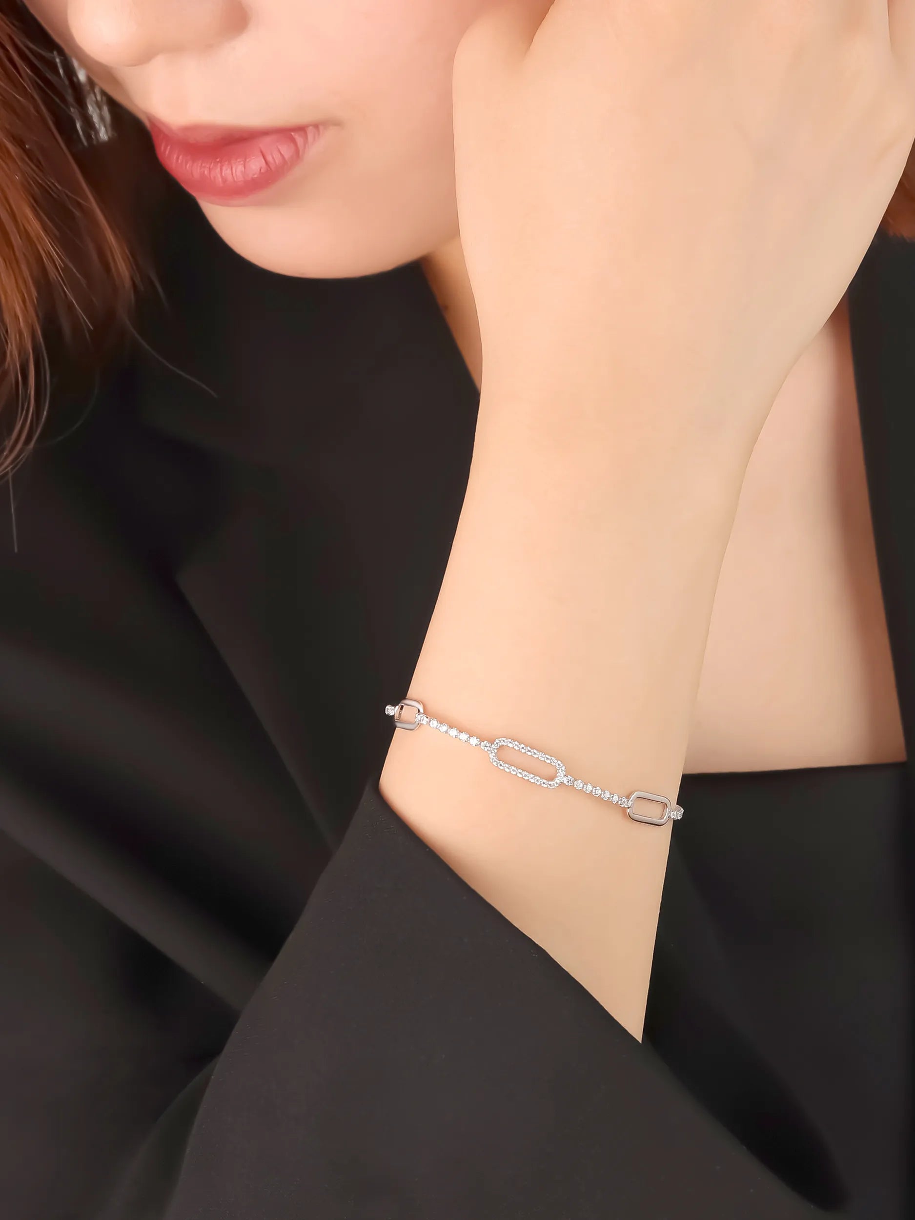 [Silk chain] オーバルライン ブレスレット