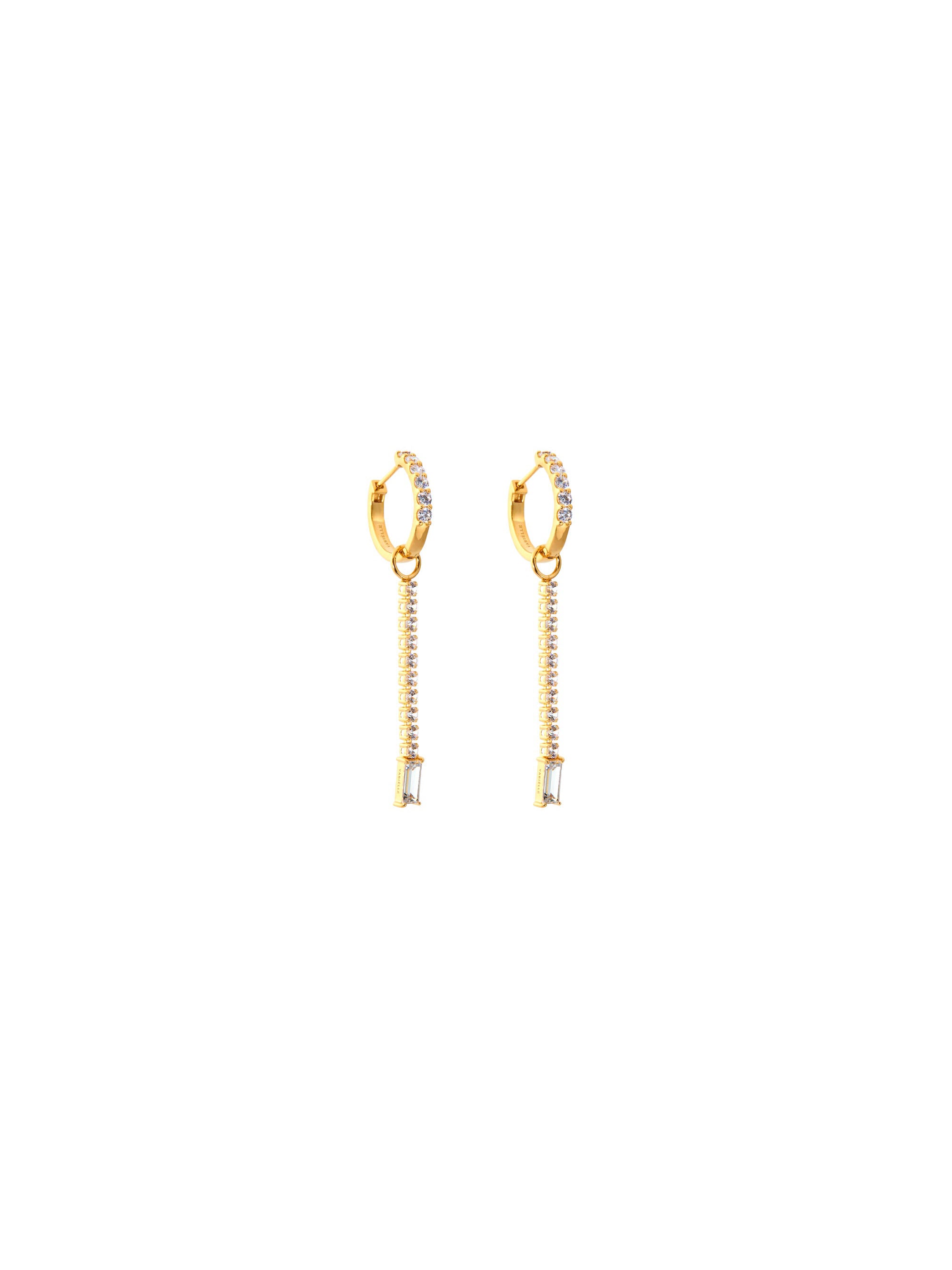 Silk chain] バゲットカット 2way フープピアス｜VARIÉLLE公式ストア