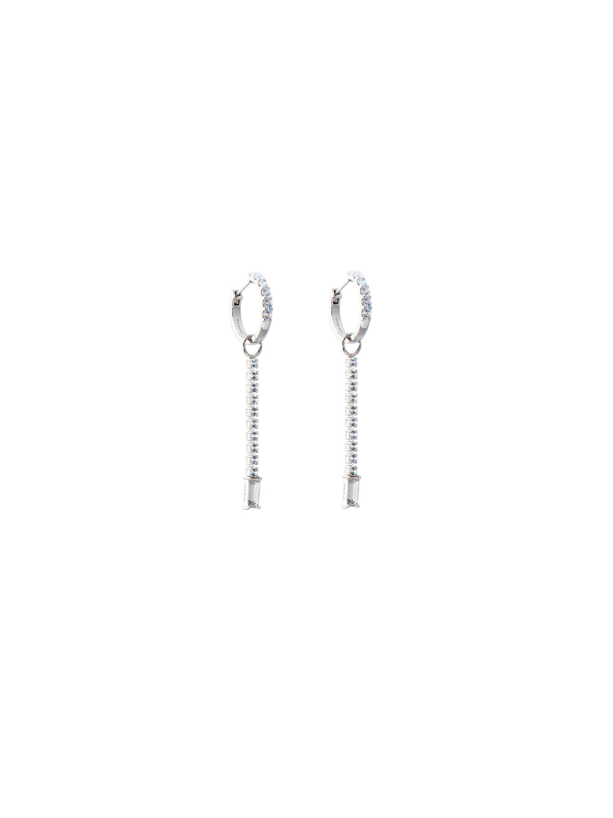 [Silk chain] バゲットカット 2way フープピアス