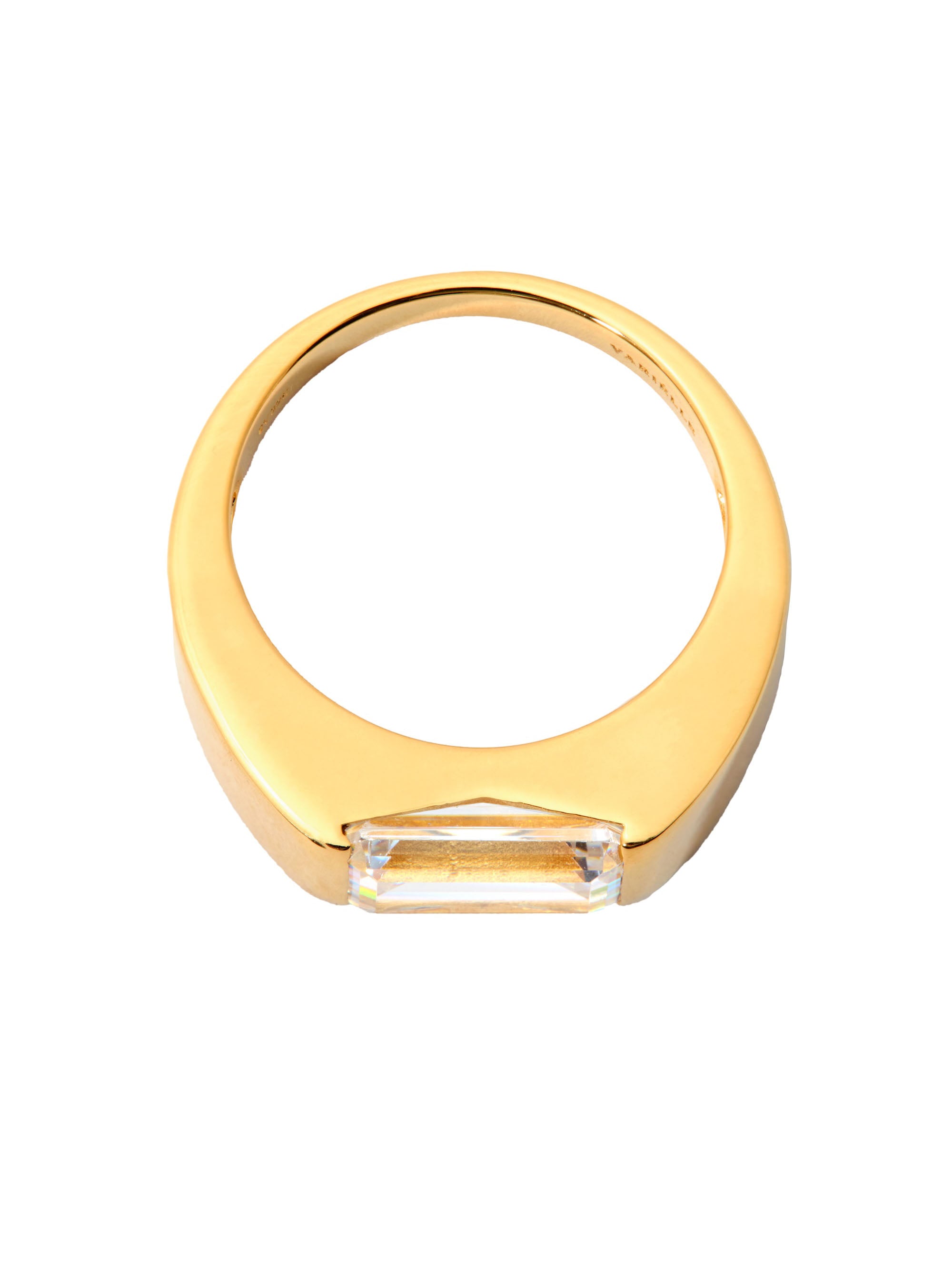 エメラルドカット ホールド リング