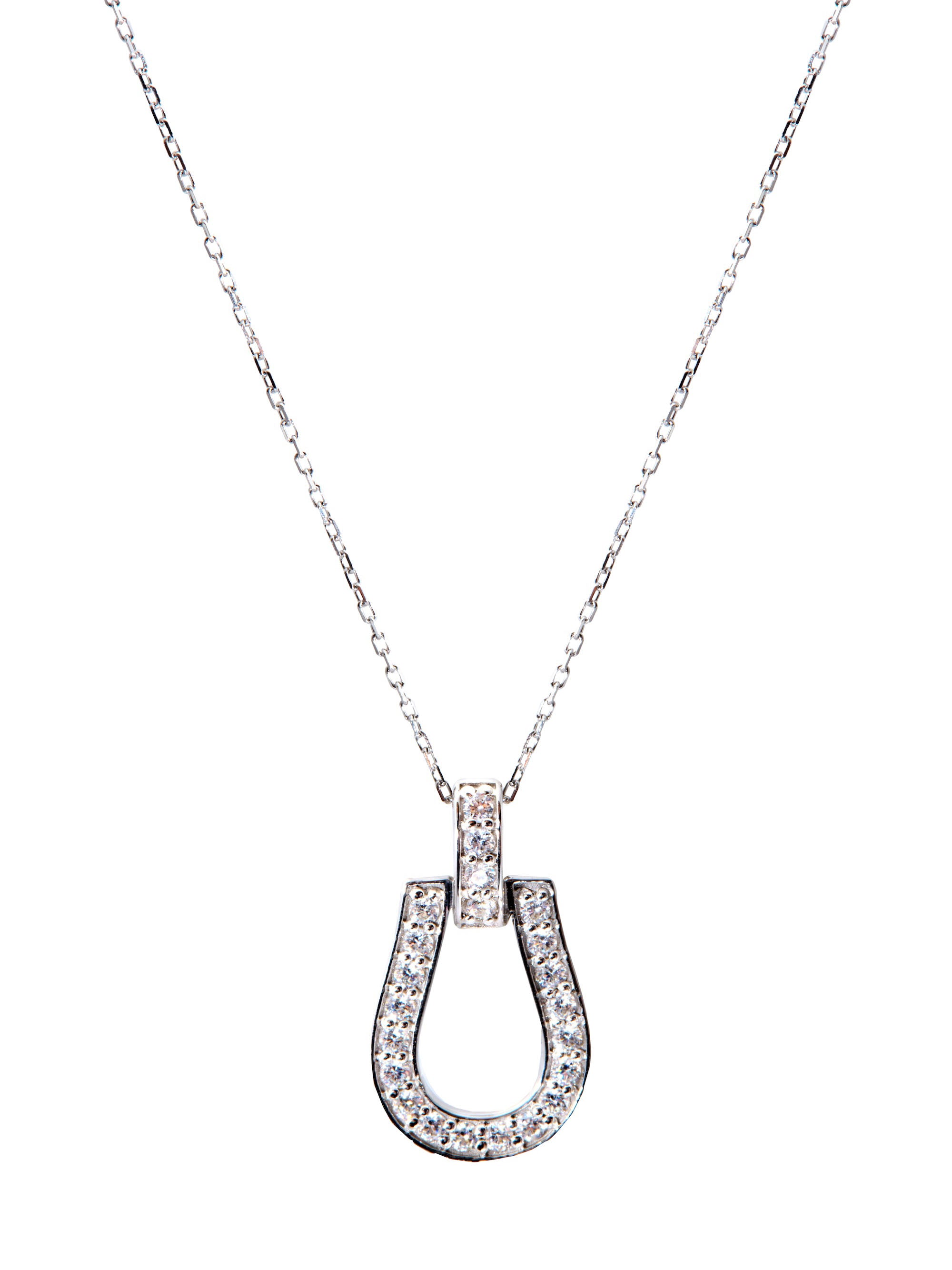 パヴェ ホースシュー ネックレス