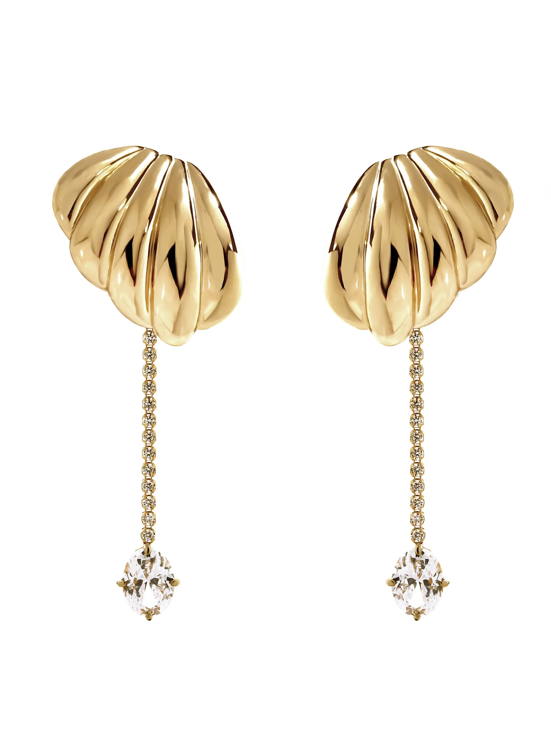 [Oil] K10YG シモネッタ ピアス