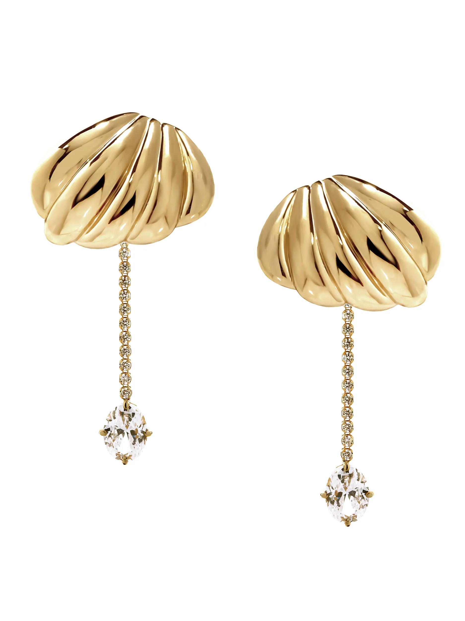 [Oil] K10YG シモネッタ ピアス