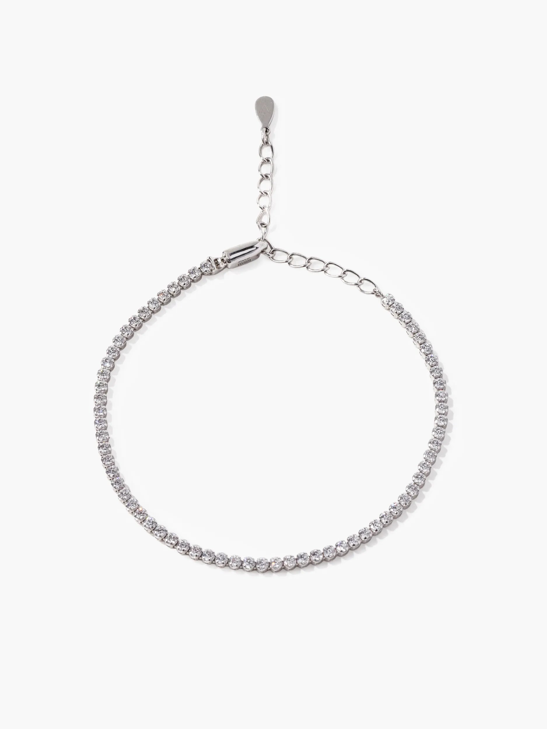 [Silk chain] ライン ブレスレット 1.75mmストーン
