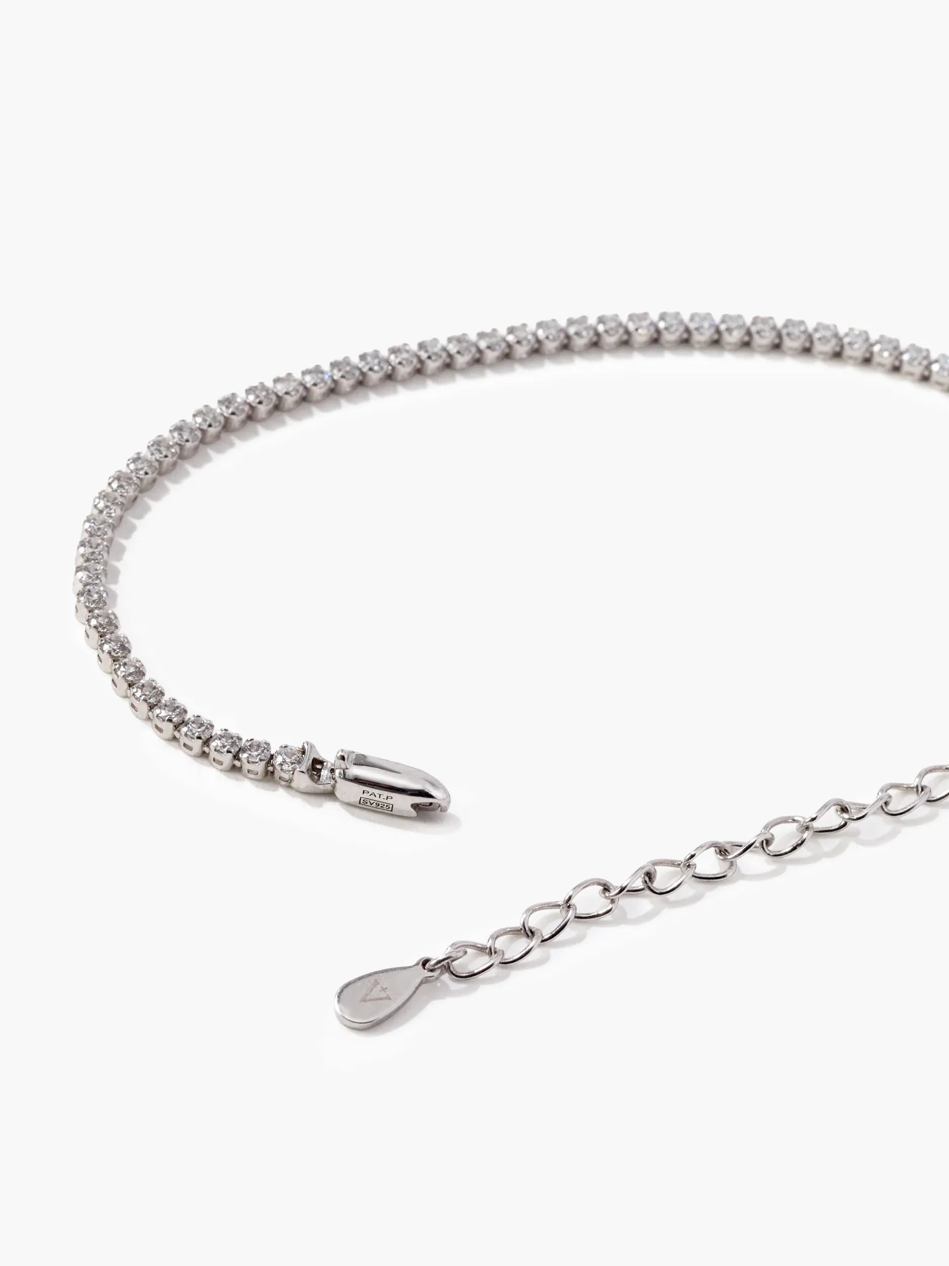 [Silk chain] ライン ブレスレット 1.75mmストーン