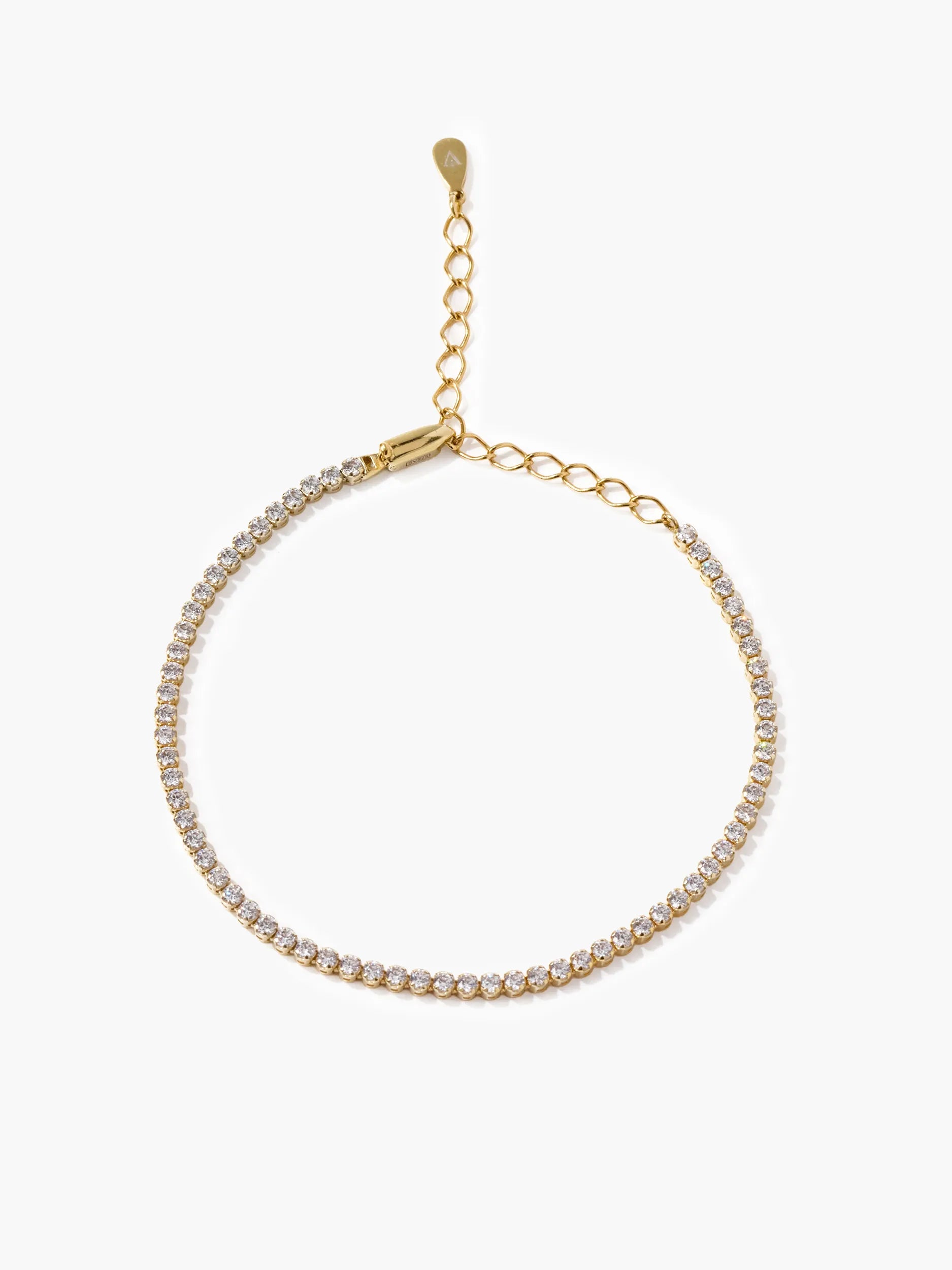 [Silk chain] ライン ブレスレット 1.75mmストーン