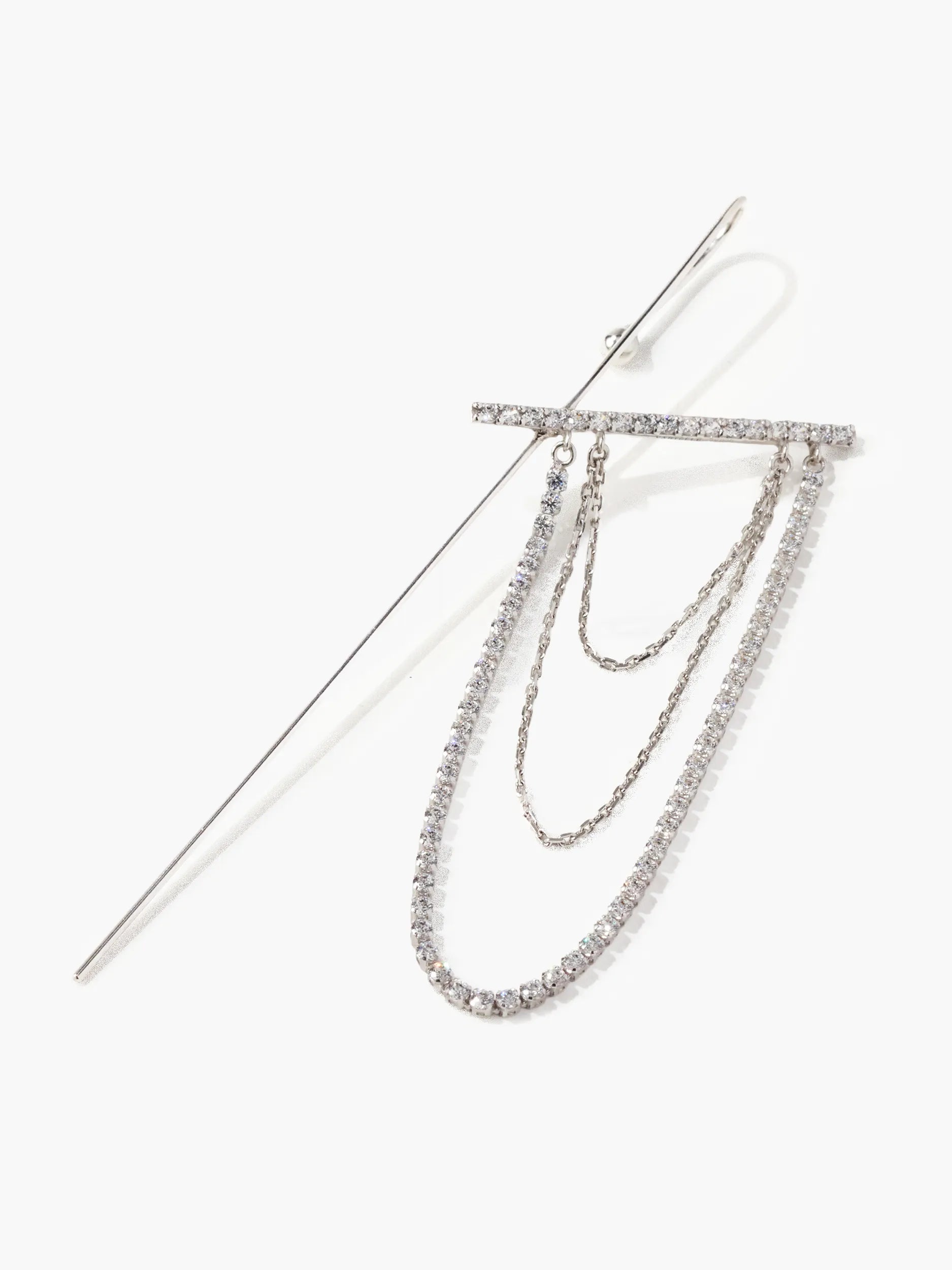 [Silk chain] ドレープチェーン イヤーフックピアス