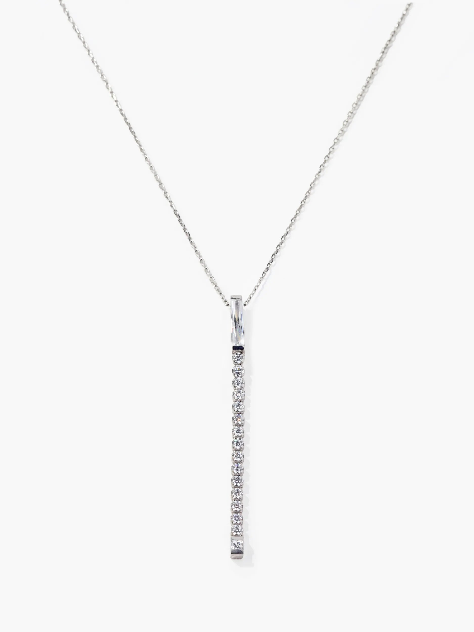[Silk chain] バケットプリンセスカット バックライン ネックレス