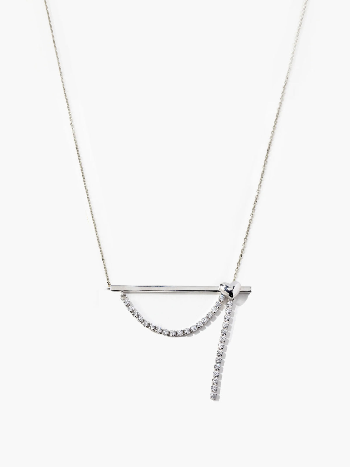 [Silk chain] ハートドレープ ネックレス
