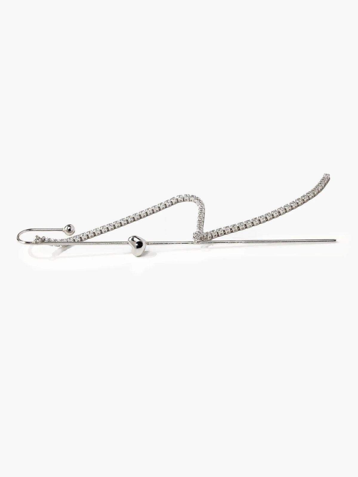 [Silk chain] ハートドレープ イヤーフックピアス